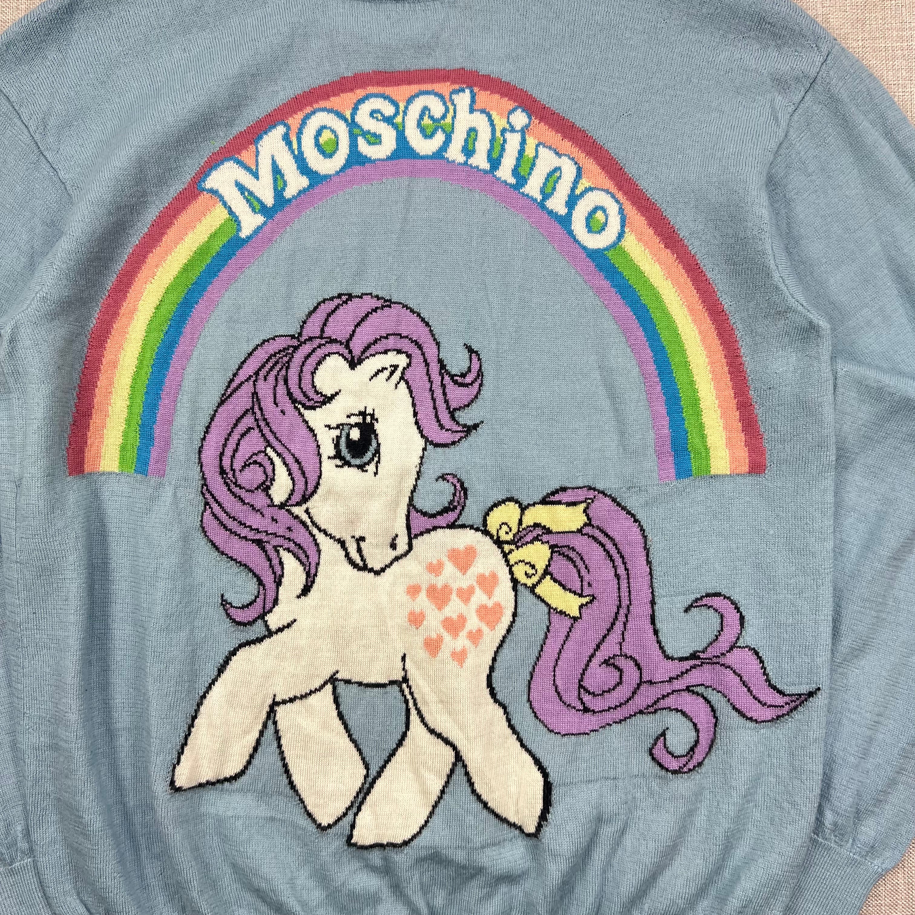 MOSCHINO "MY LITTLE PONY" INTARSIA-KNIT SWEATER