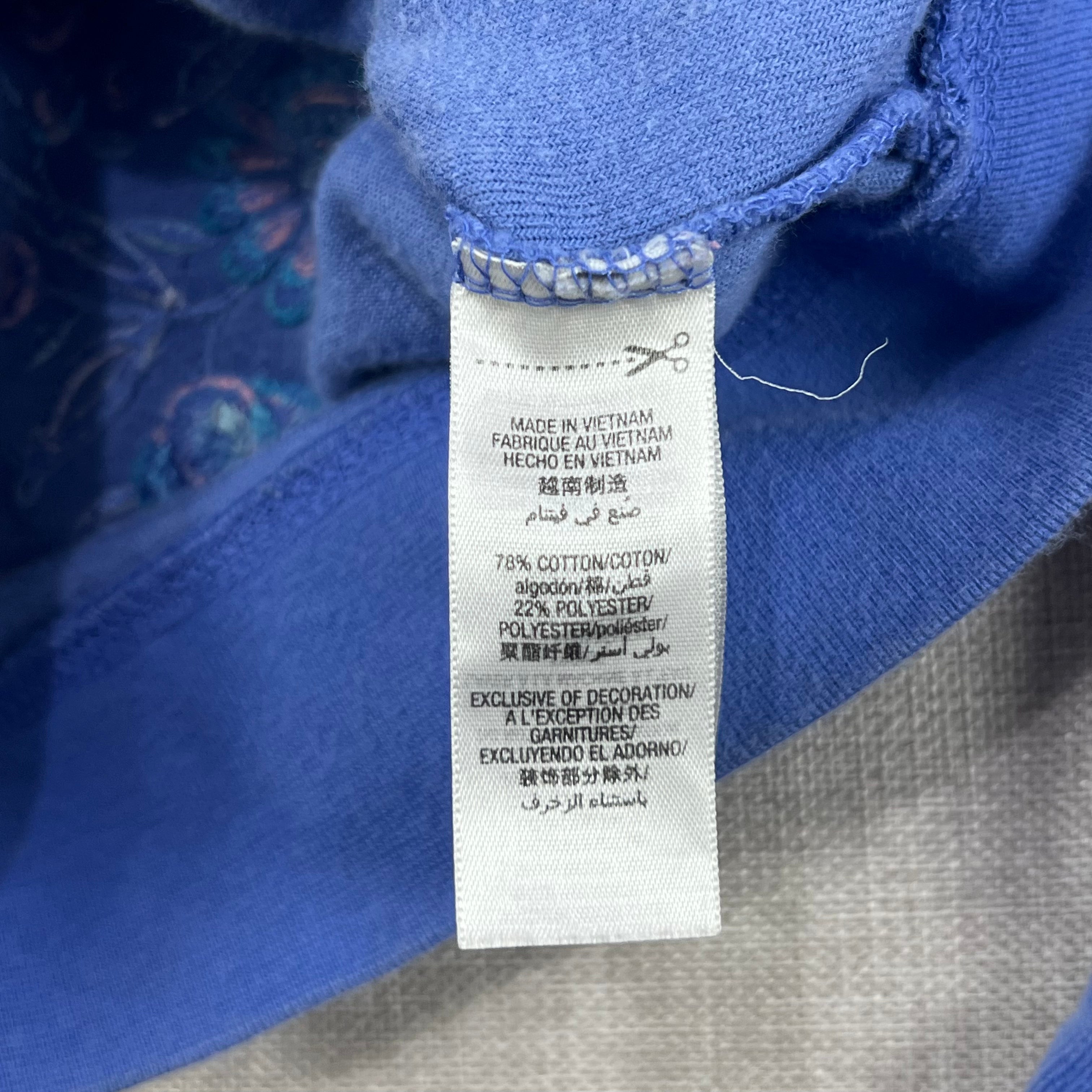 JUICY COUTURE BLUE VELOUR ZIP-UP HOODIE