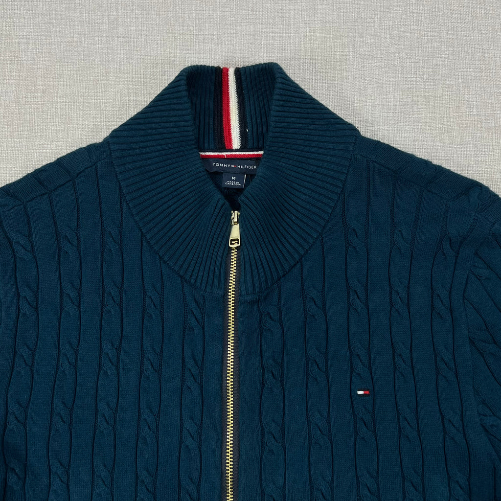 TOMMY HILFIGER NAVY BLUE ZIP-THROUGH