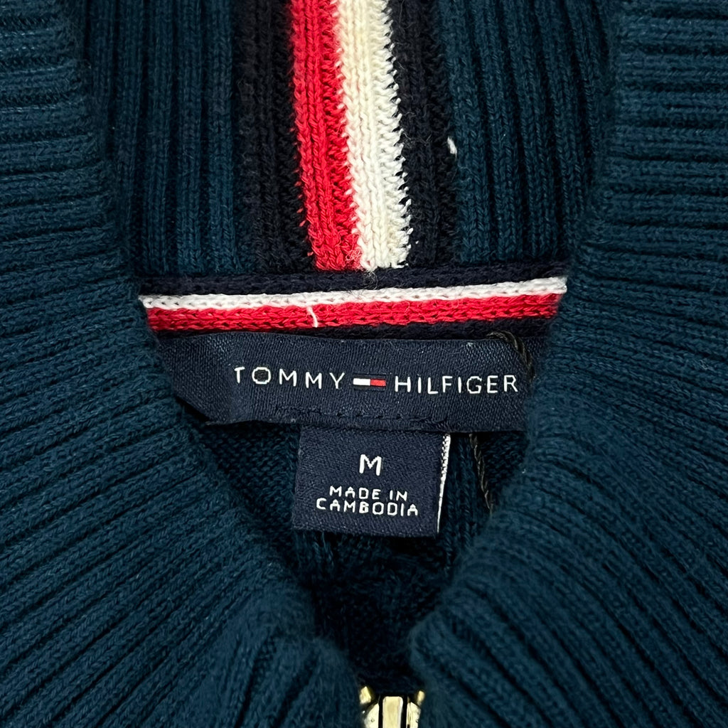 TOMMY HILFIGER NAVY BLUE ZIP-THROUGH