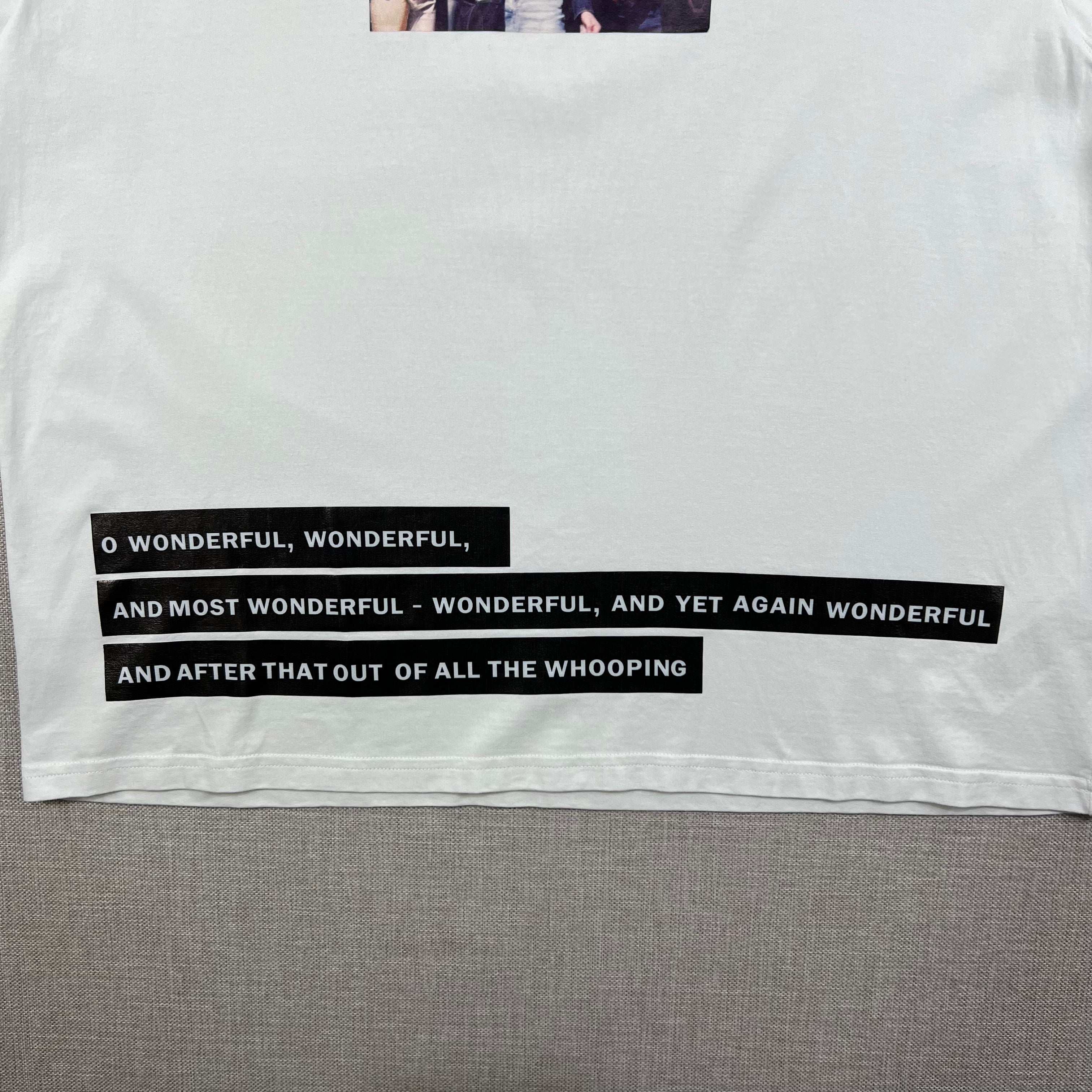 BURBERRY WHITE MONTAGE PRINTED COTTON OVERSIZED TEE
