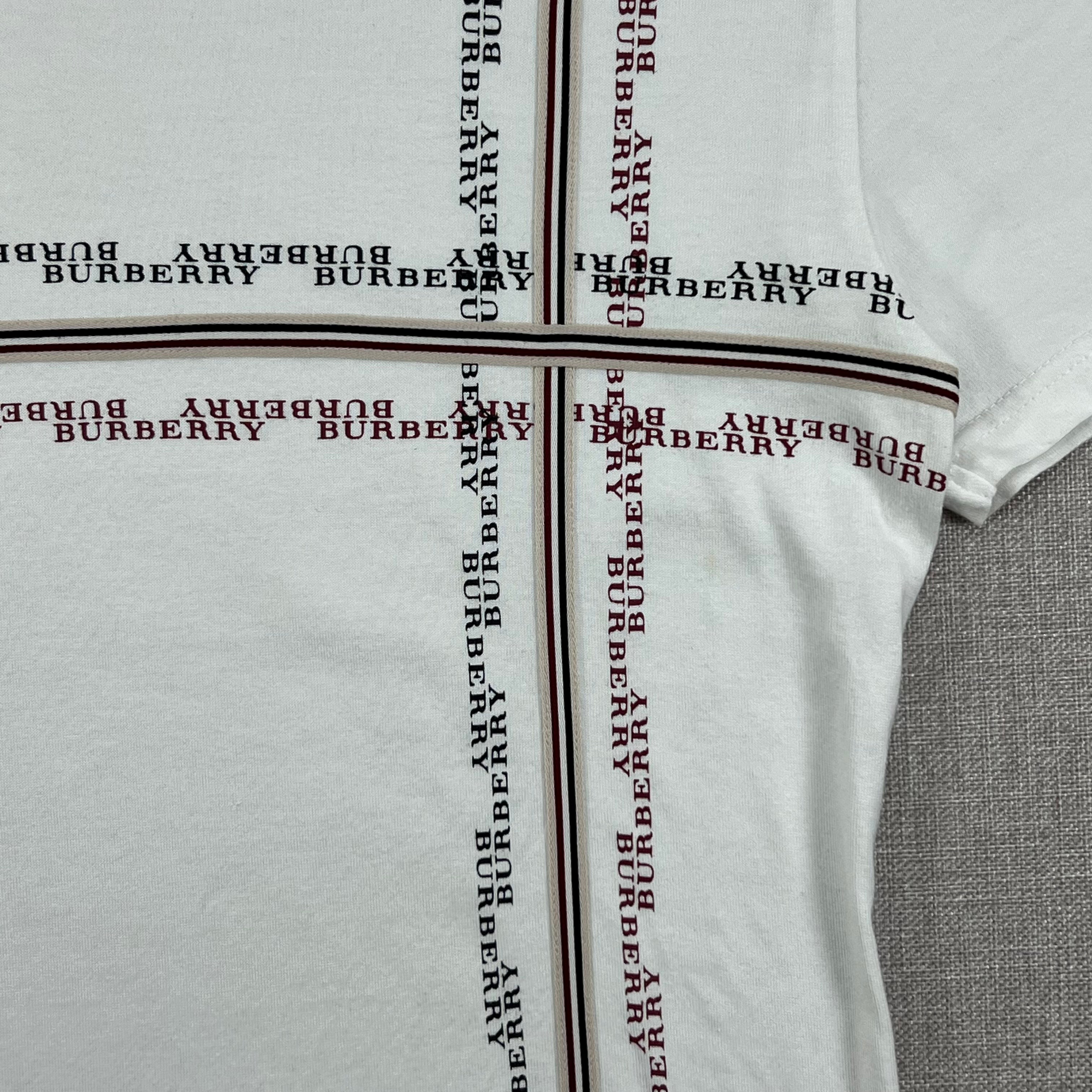 WHITE BURBERRY LONDON RIBBON TEE