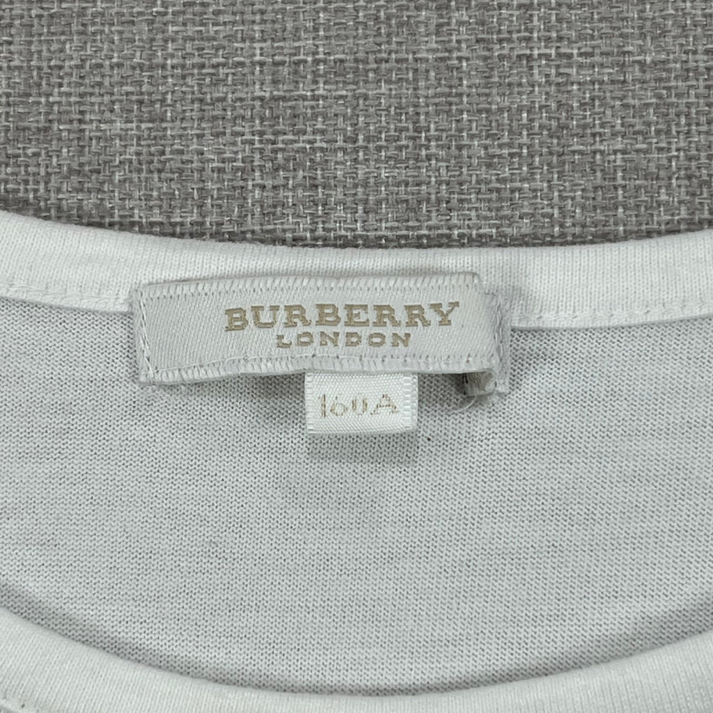 WHITE BURBERRY LONDON RIBBON TEE
