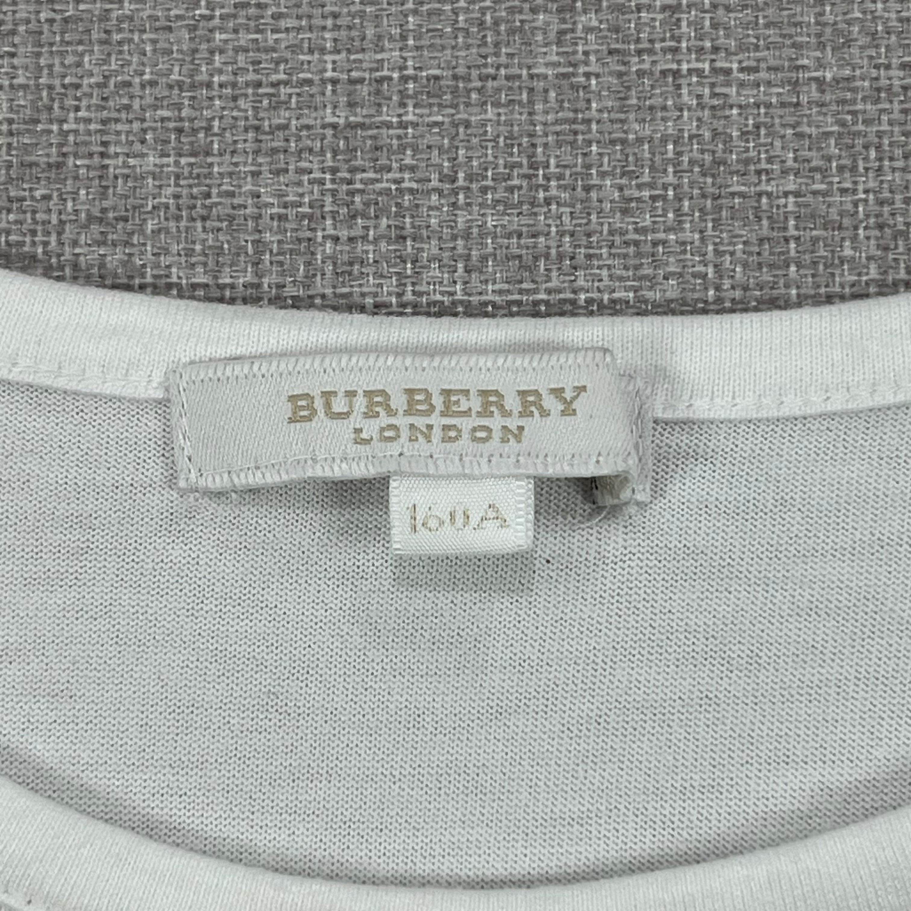 WHITE BURBERRY LONDON RIBBON TEE