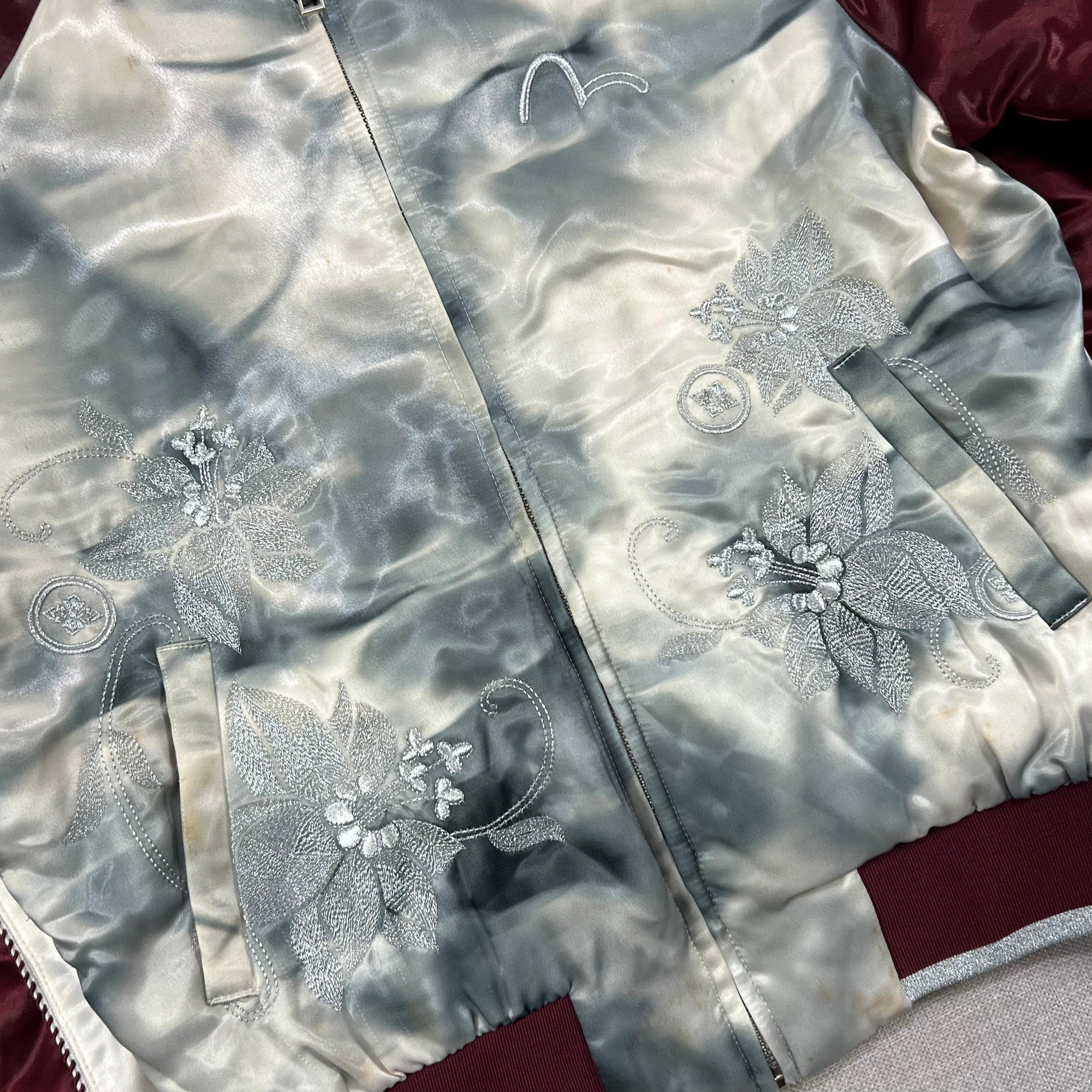 EVISU KURO SILK PAINTING BOMBER JACKET