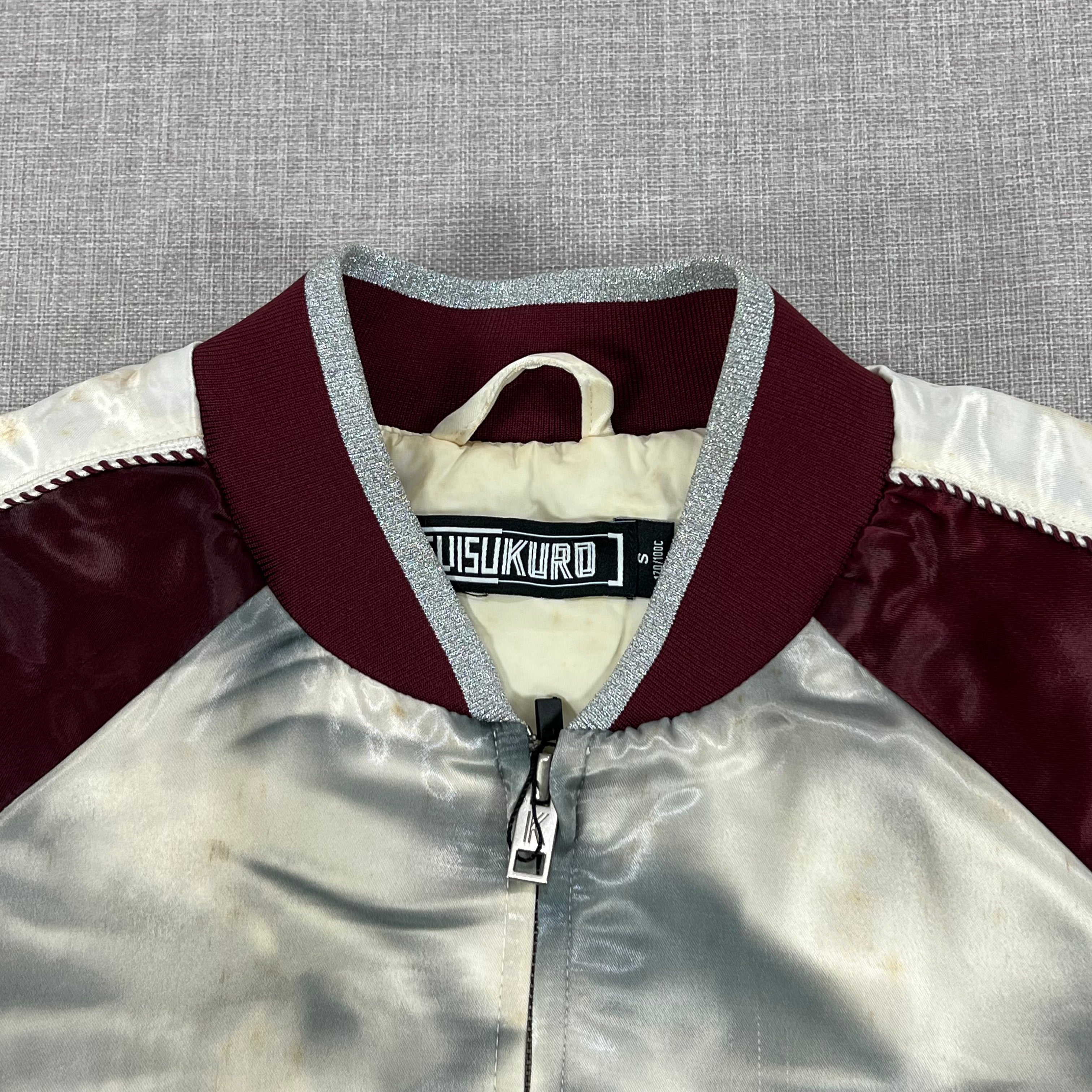 EVISU KURO SILK PAINTING BOMBER JACKET
