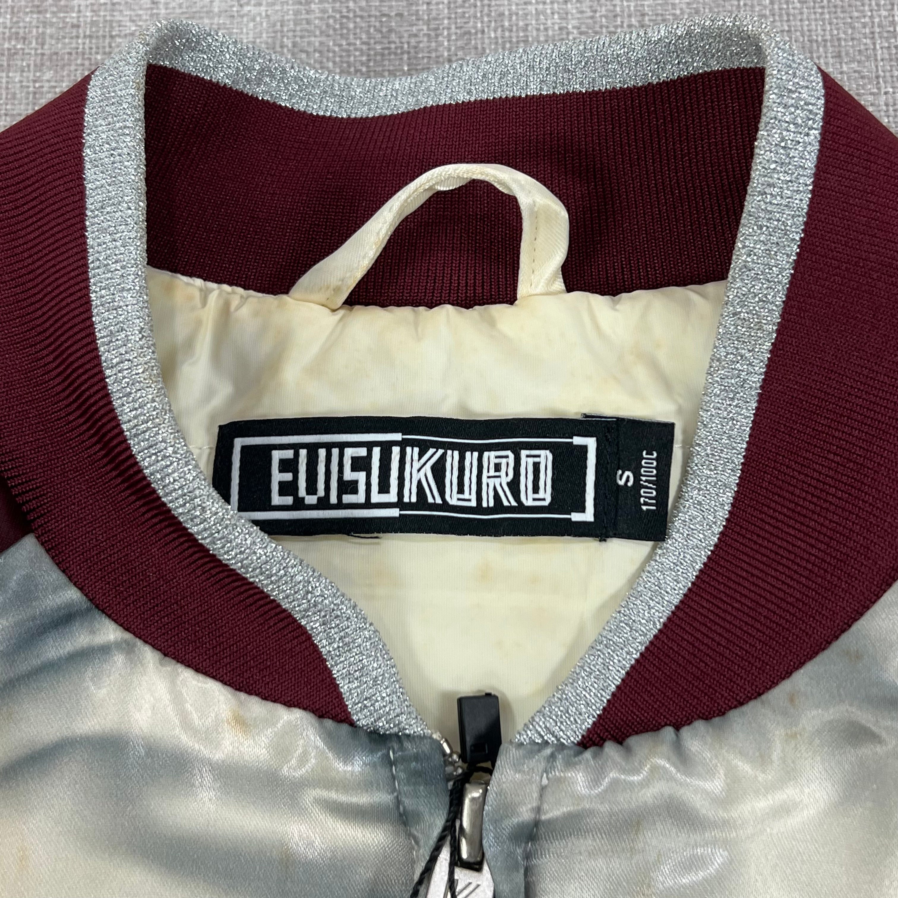 EVISU KURO SILK PAINTING BOMBER JACKET