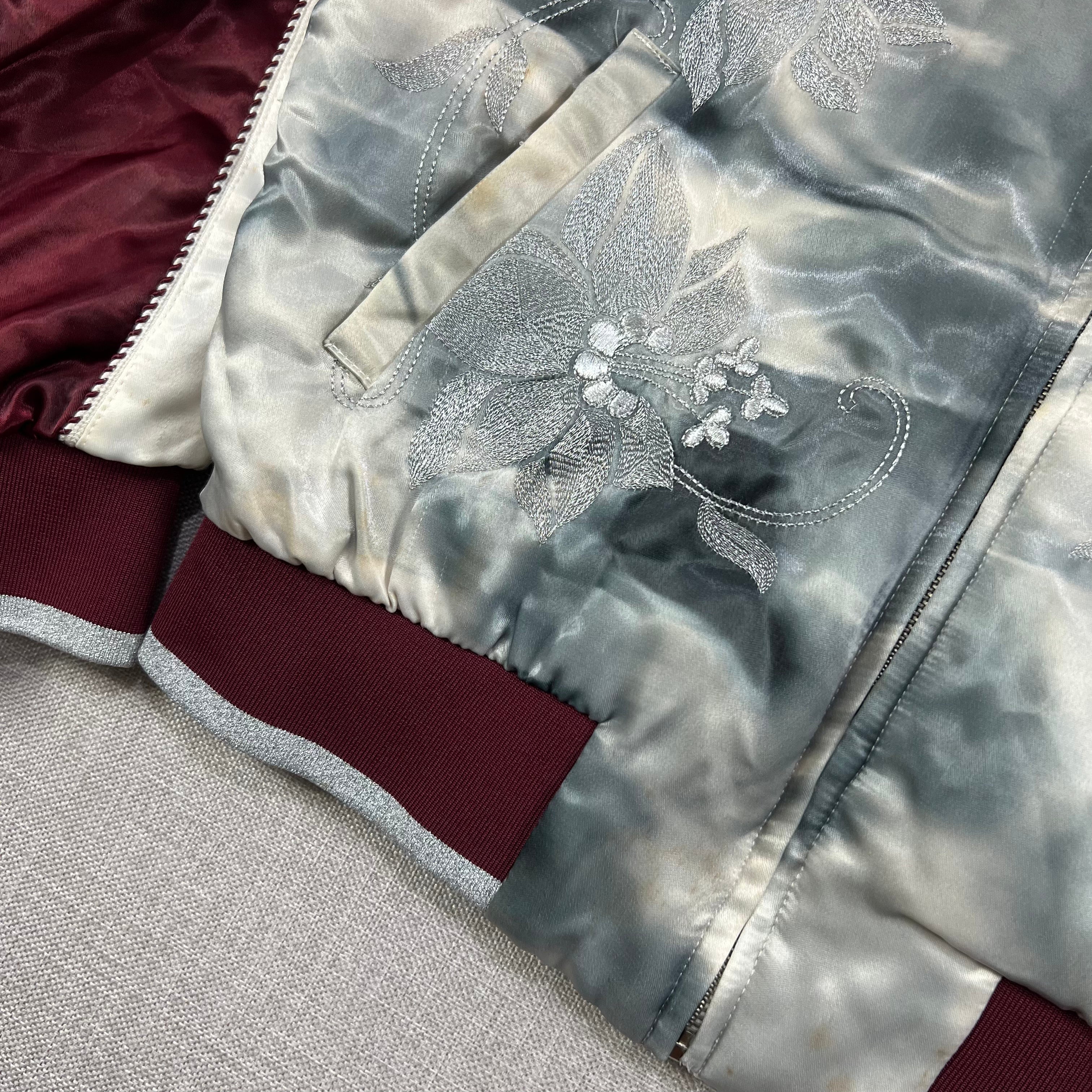 EVISU KURO SILK PAINTING BOMBER JACKET