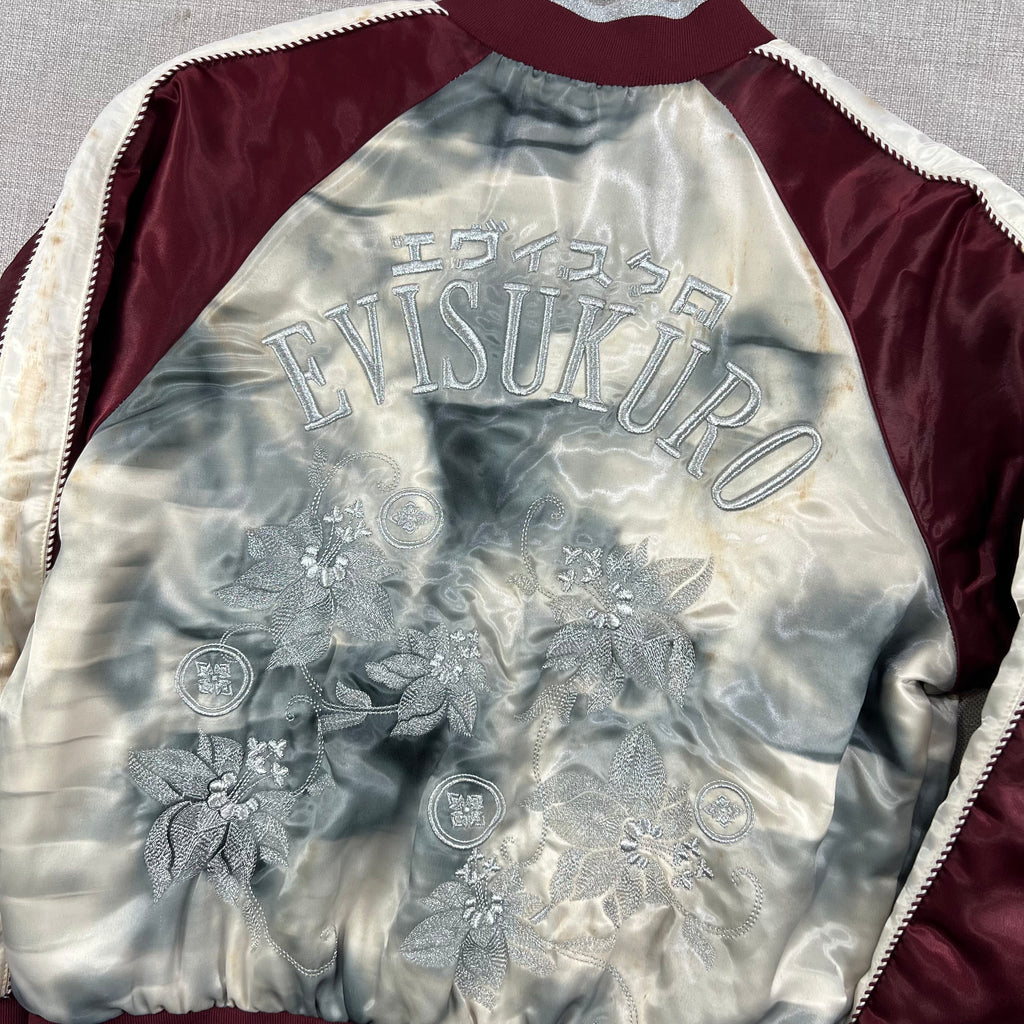 EVISU KURO SILK PAINTING BOMBER JACKET