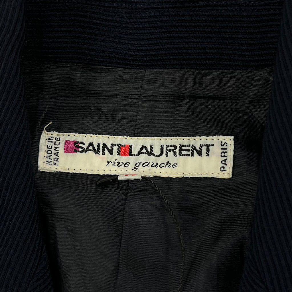 VINTAGE SAINT LAURENT NVY CROPPED BLAZER