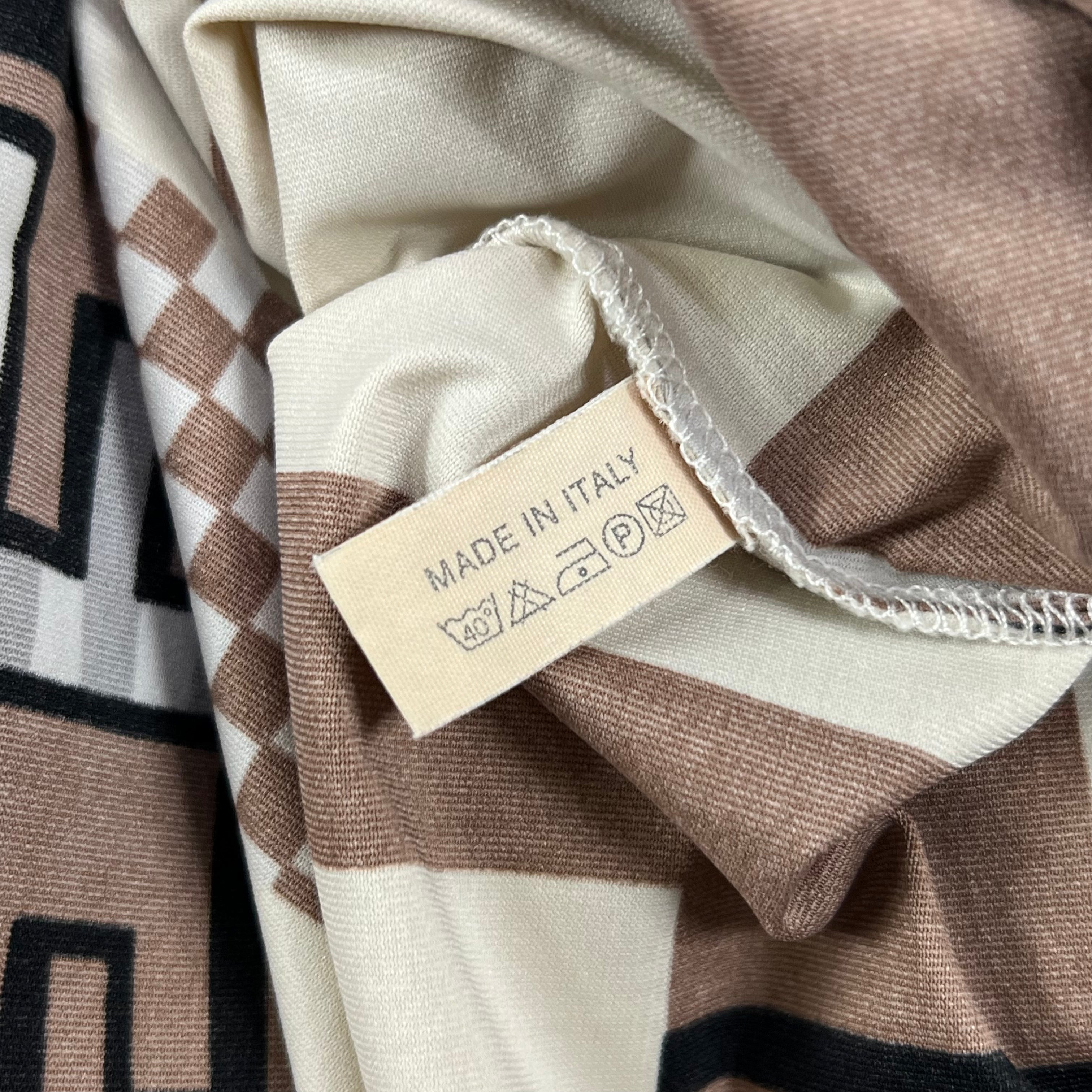 FENDI VINTAGE GEOMETRIC LOGO PRINT TOP