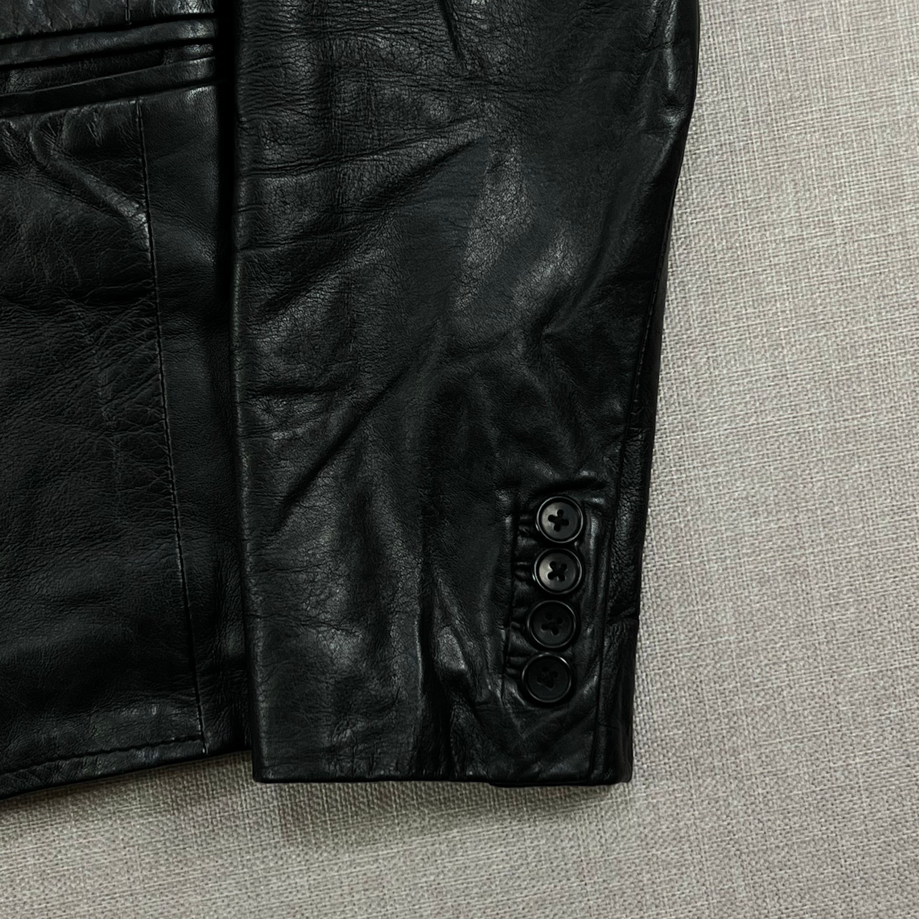 IZZUE LEATHER BLAZER
