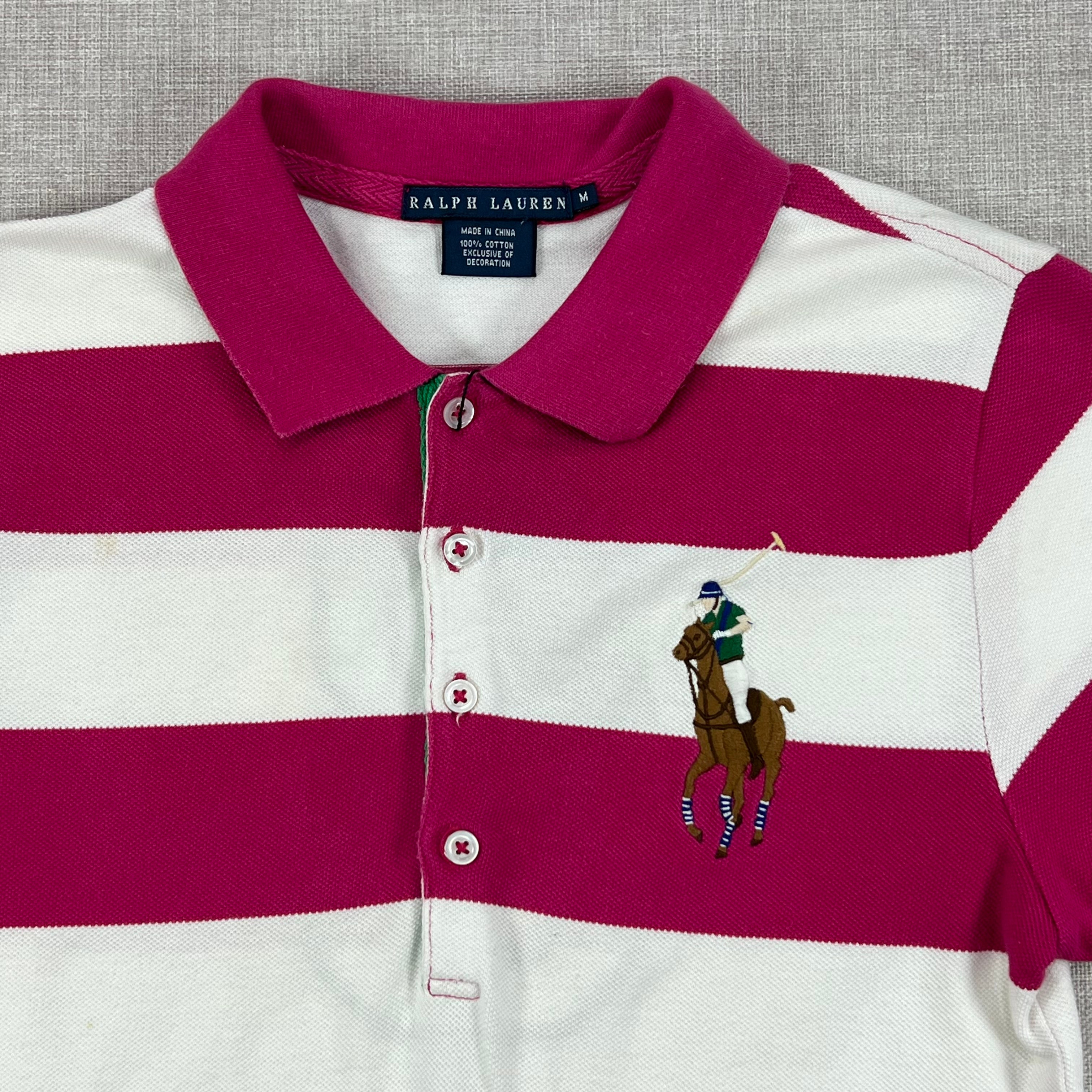 POLO RALPH LAUREN VIBRANT PINK STRIPE