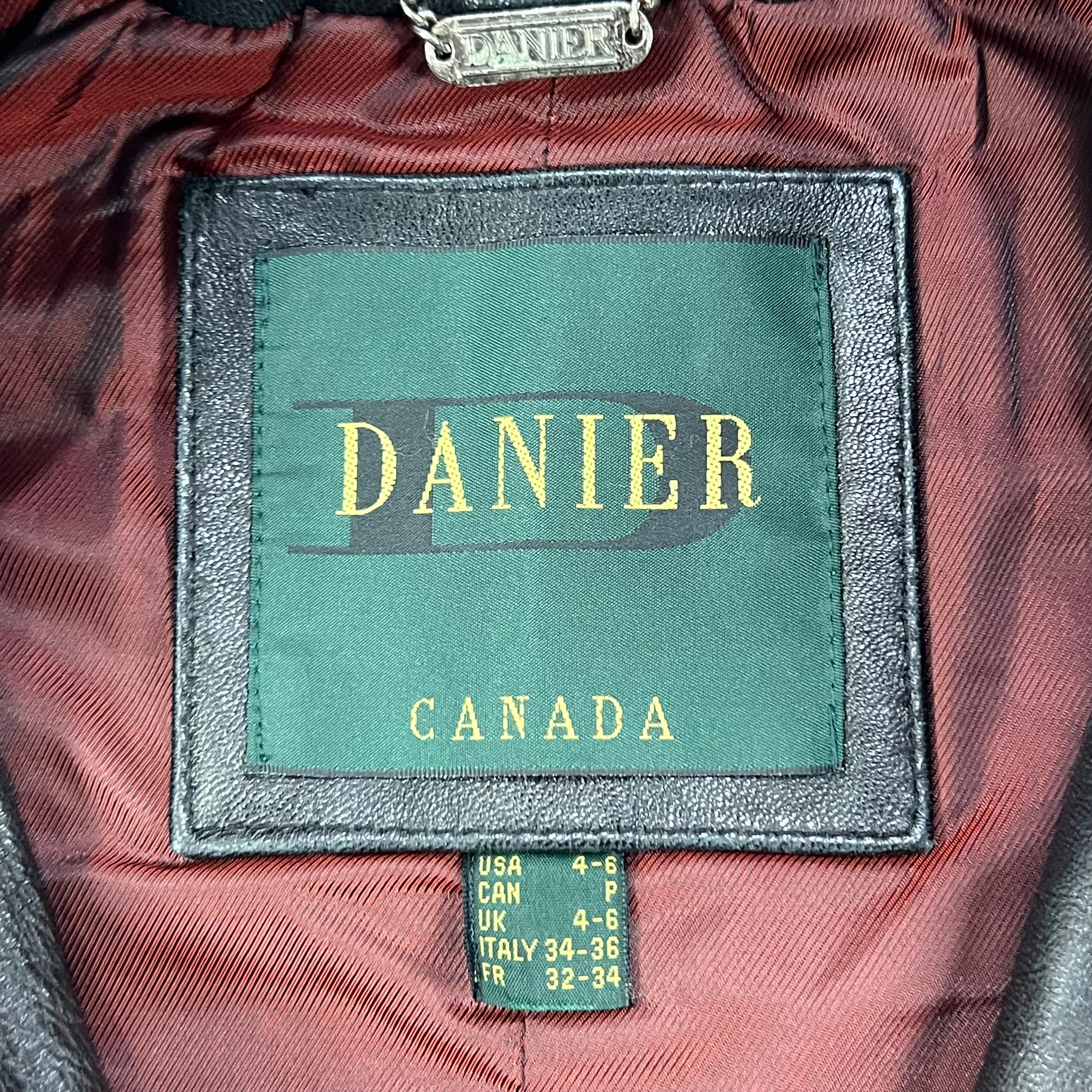DAINIER LEATHER BLACK FULL-ZIP CLASSIC JACKET