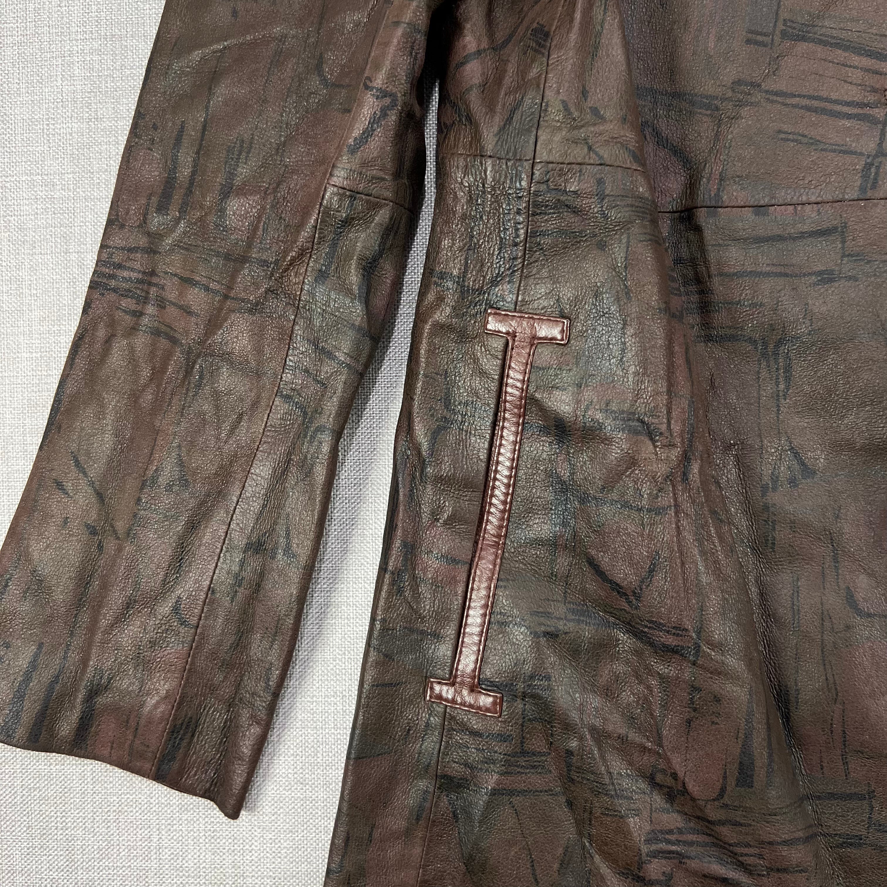 S.AURORA BROWN LEATHER TRENCH COAT