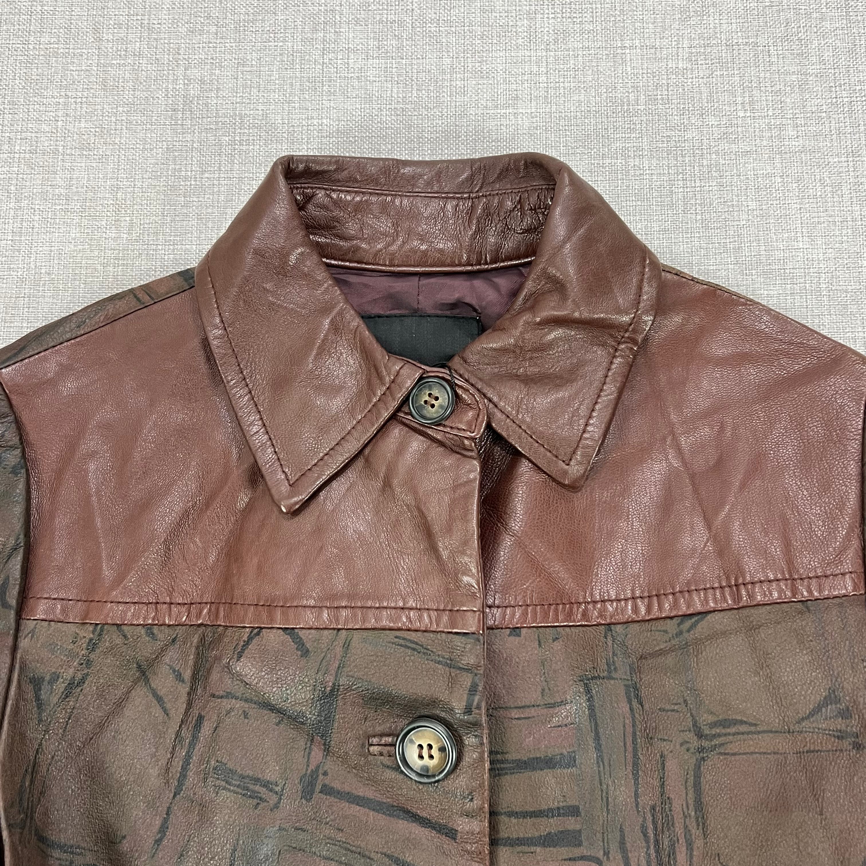 S.AURORA BROWN LEATHER TRENCH COAT