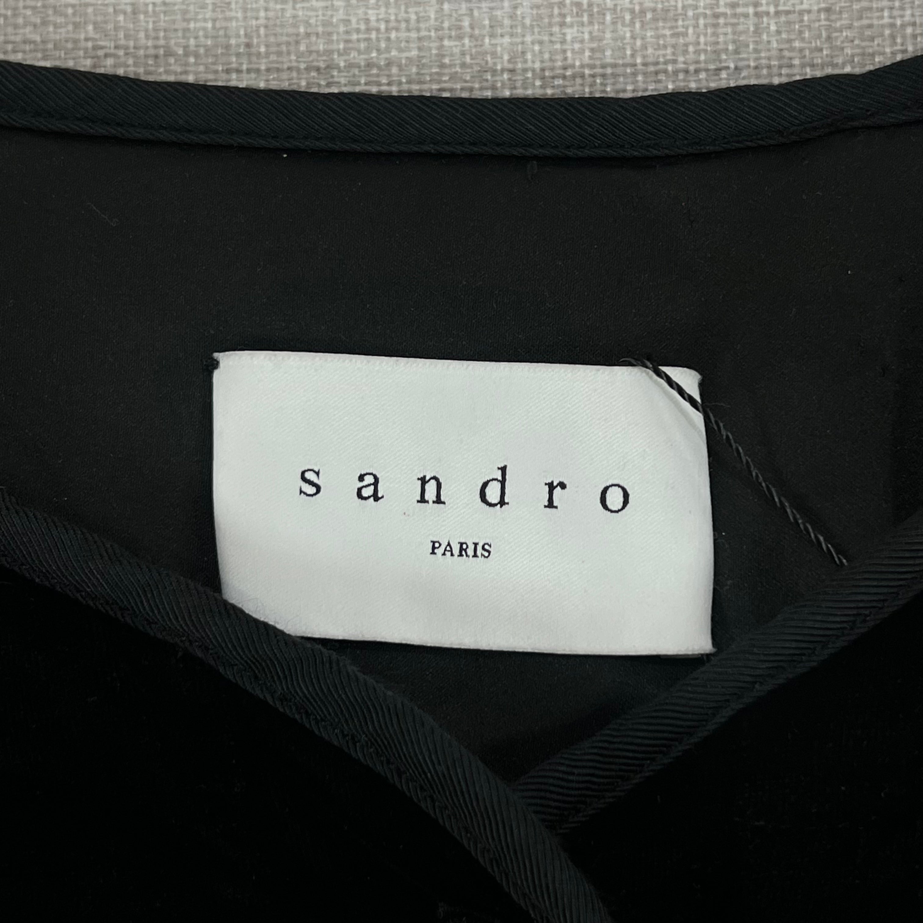 SANDRO WOMEN'S VELVET QUILTED JACKET