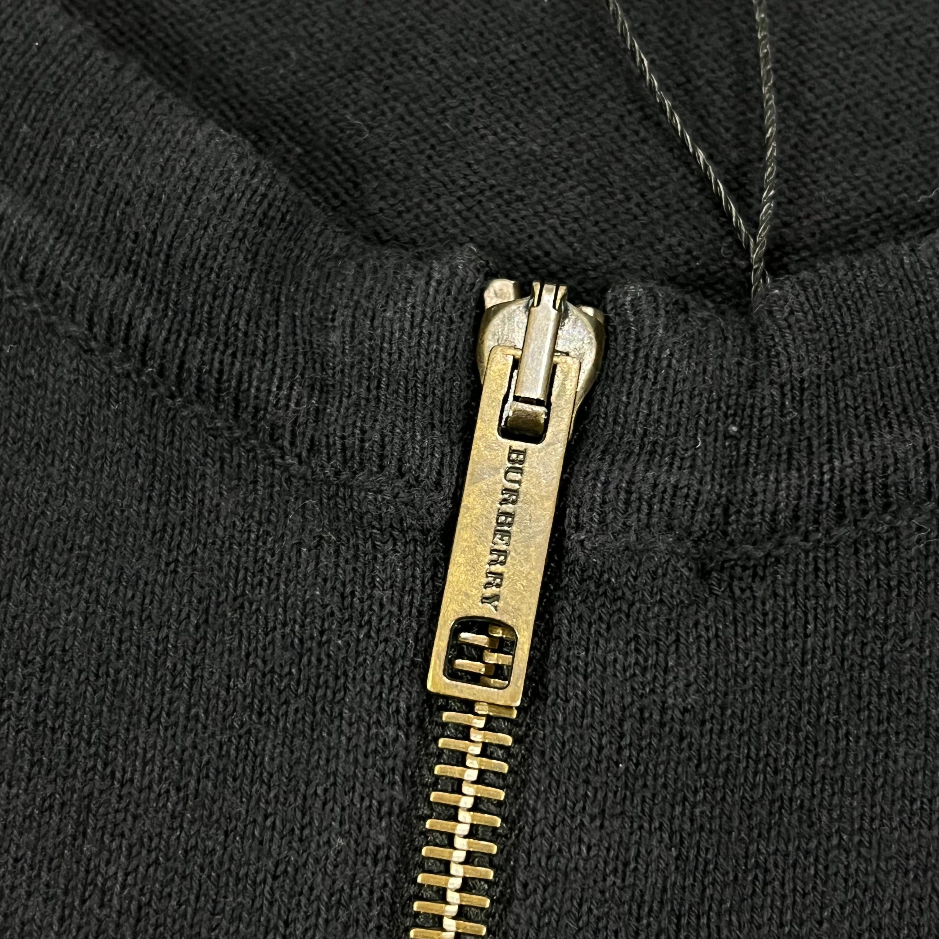 BURBERRY CHECK PATCH WOOL CASHMERE CARDIGAN