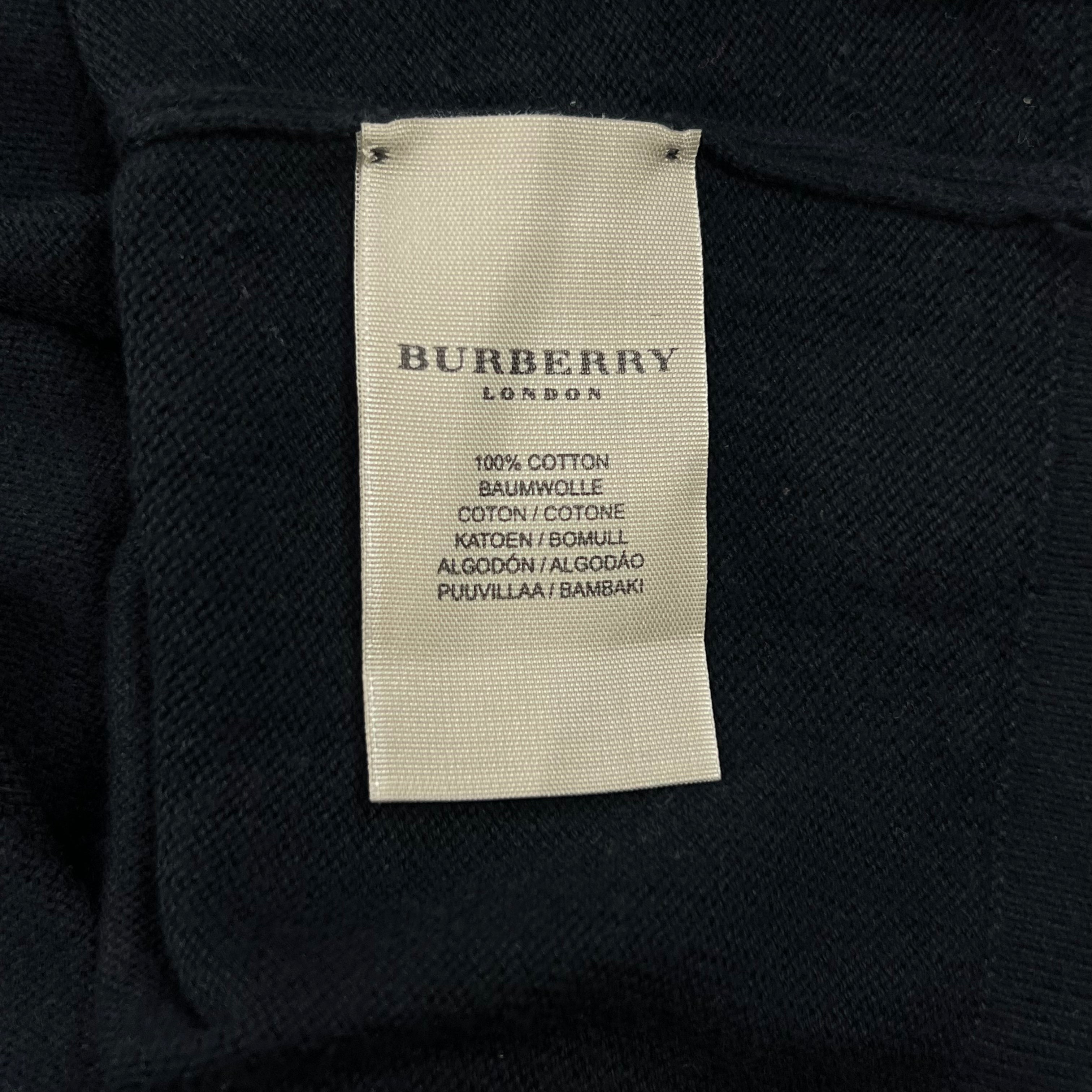 BURBERRY CHECK PATCH WOOL CASHMERE CARDIGAN