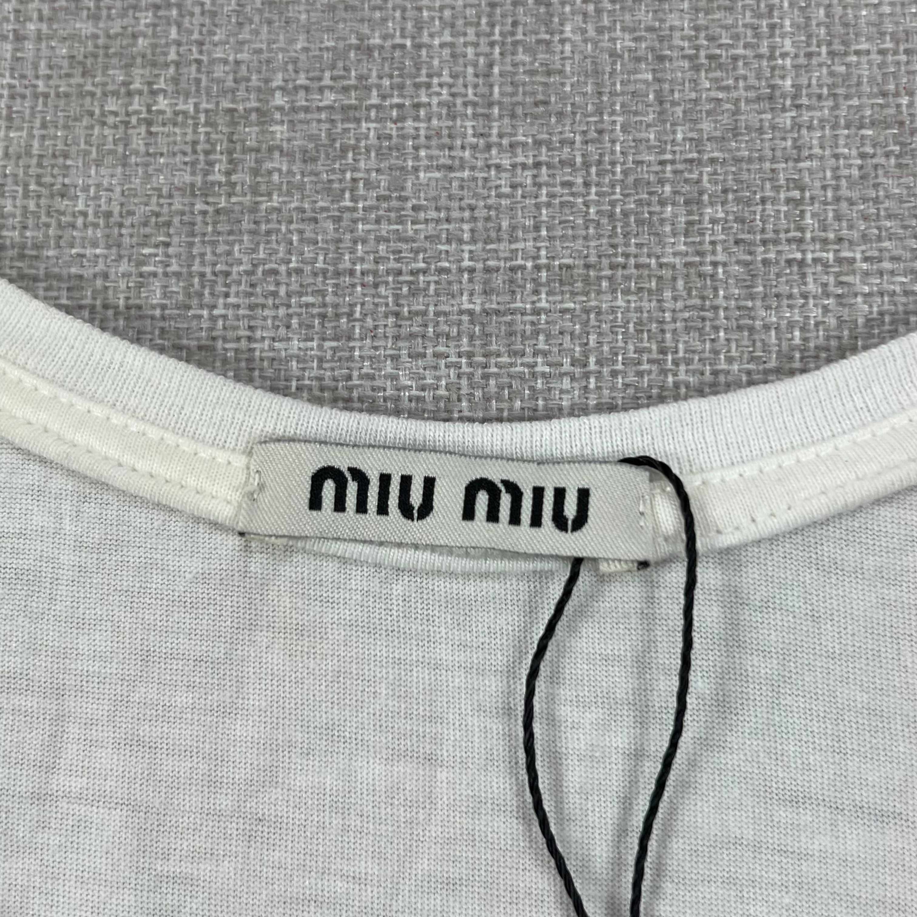 MIU MIU ARCHIVE FLOWER TANK TOP