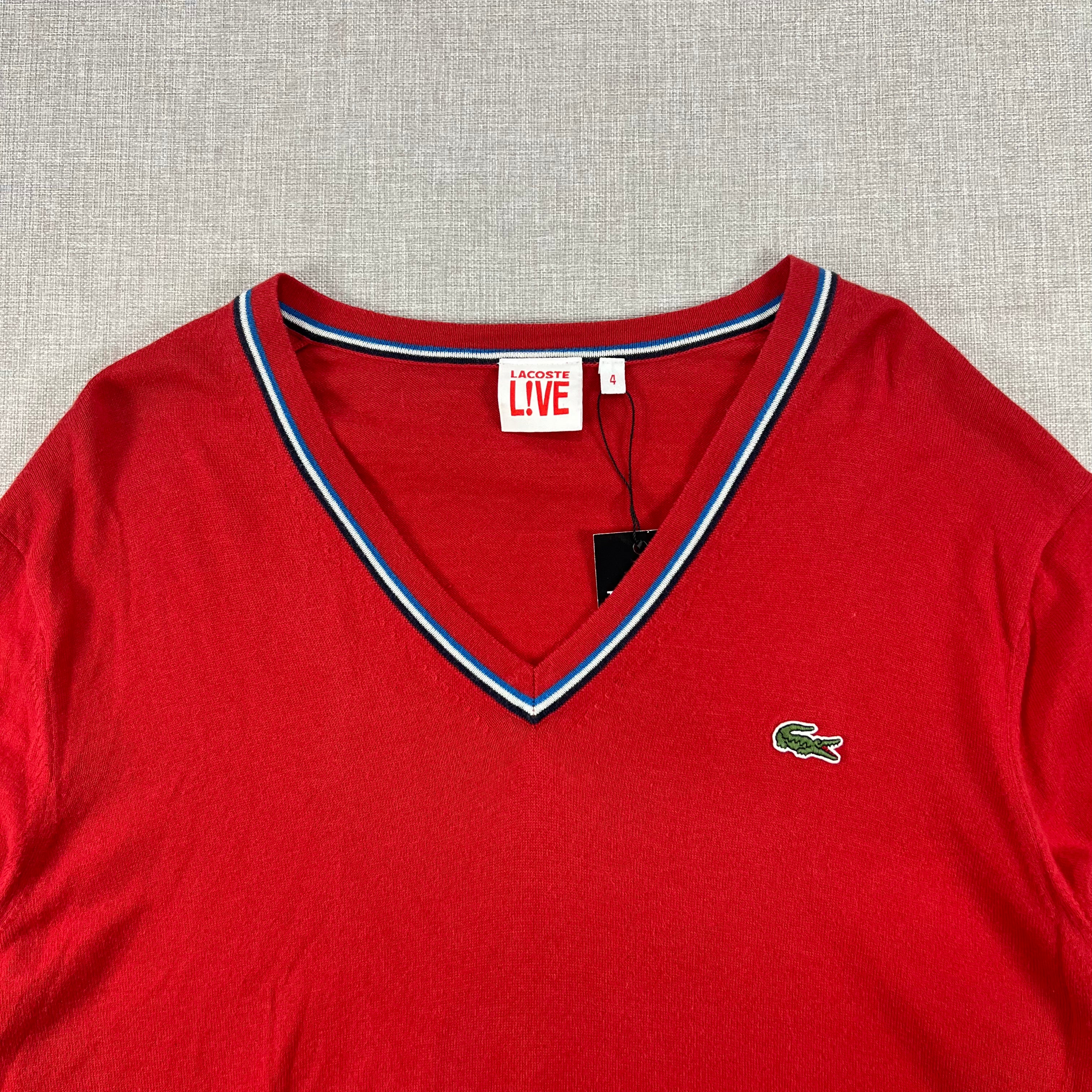 LACOSTE V-NECK JUMPER