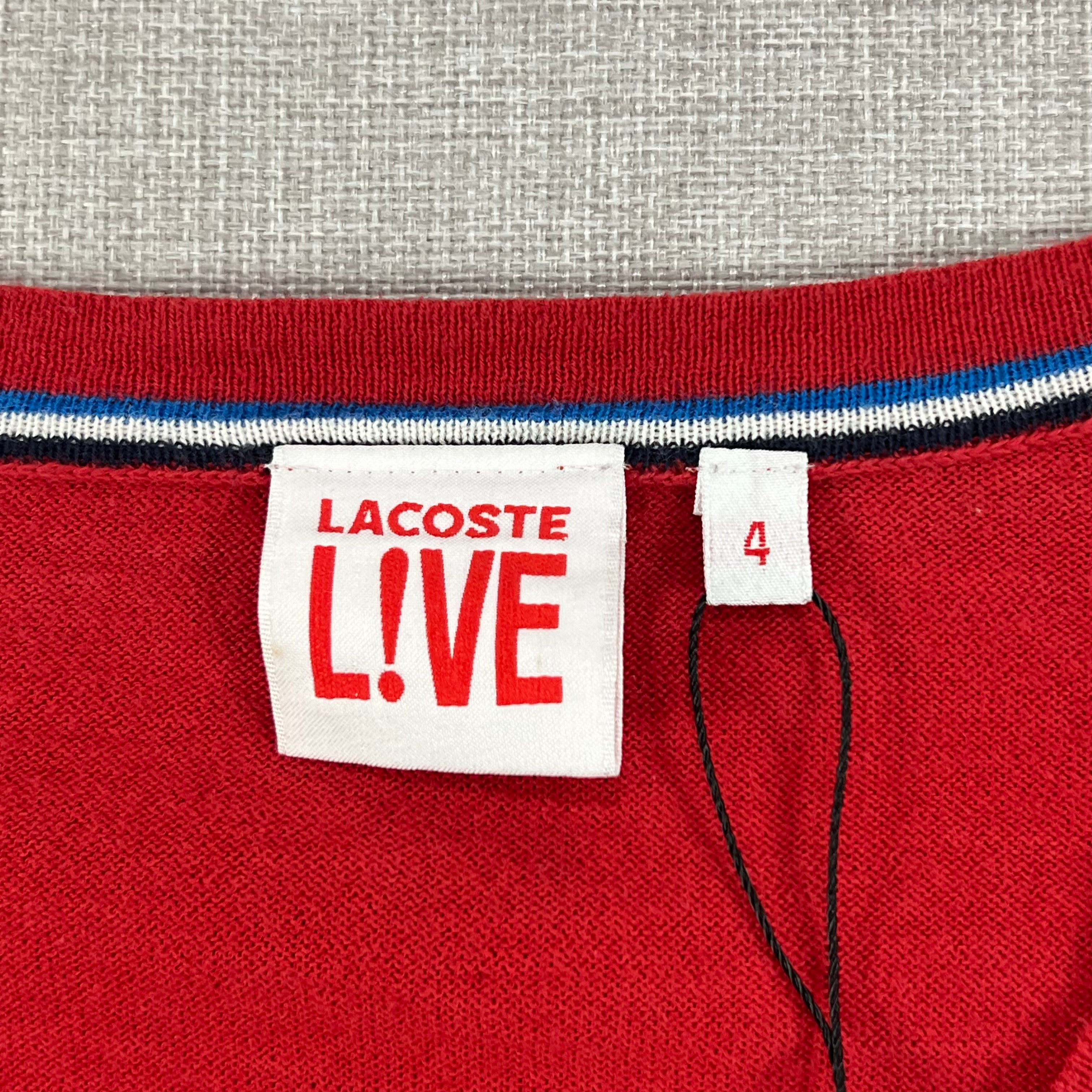 LACOSTE V-NECK JUMPER