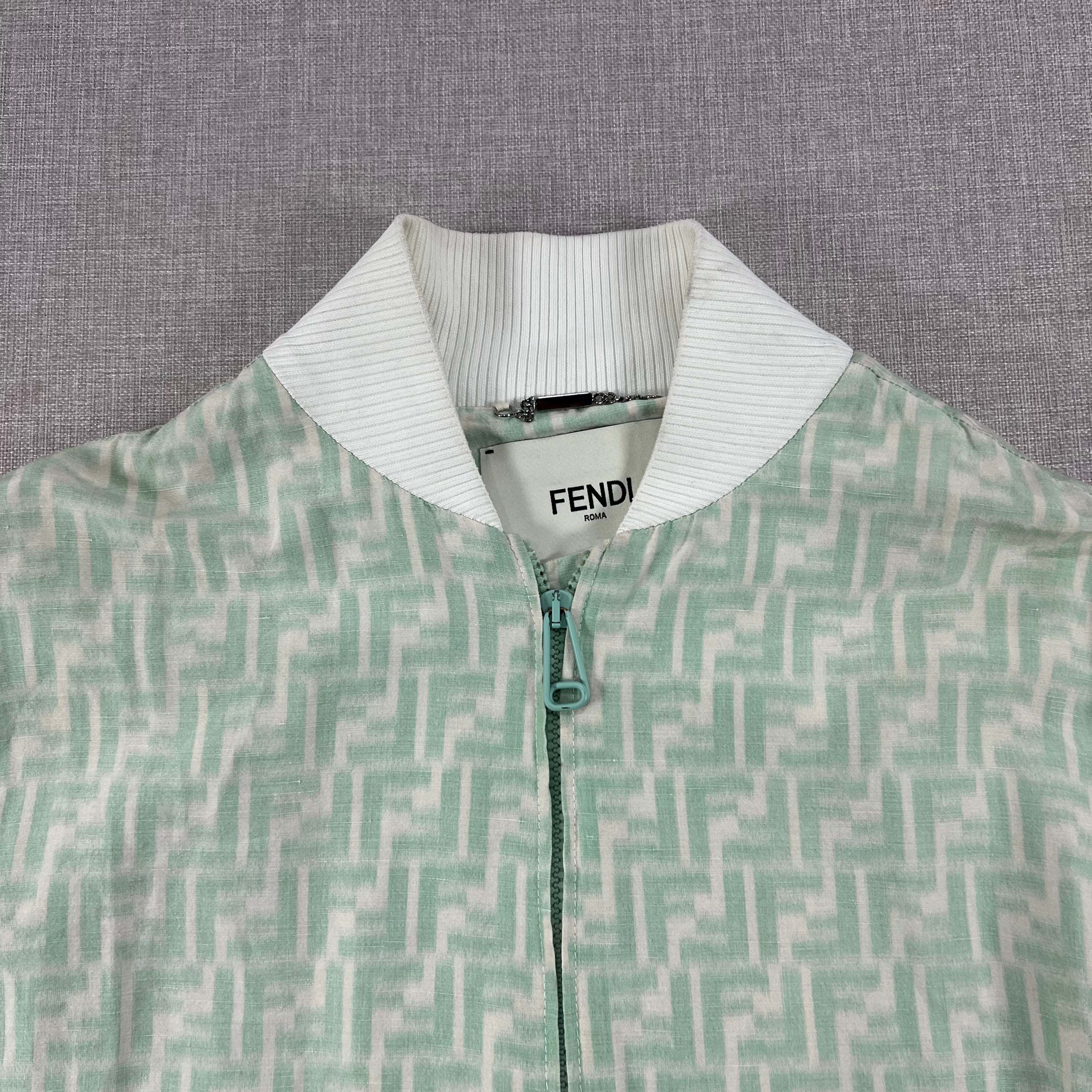 FENDI MINT GREEN BOMBER JACKET