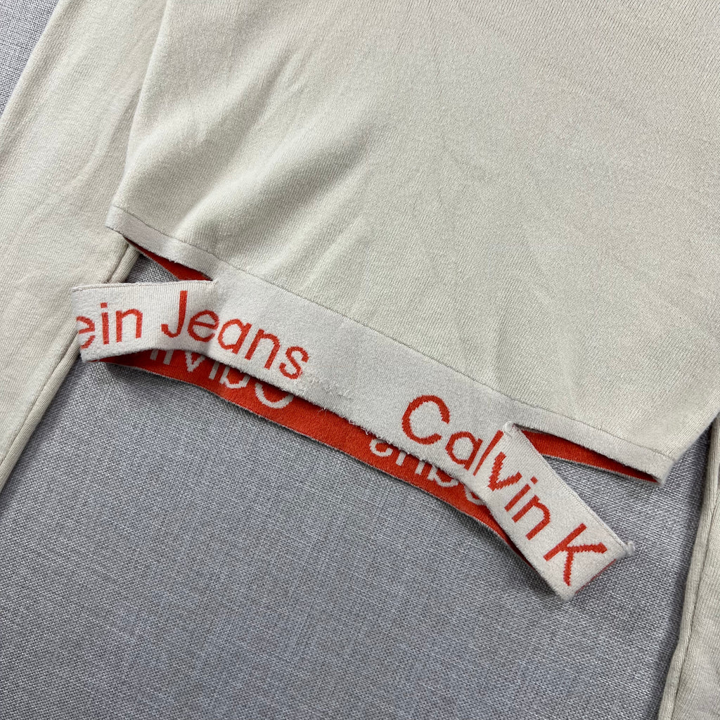 CALVIN KLEIN JEANS WAIST LOGO INTARSIA SWEATER