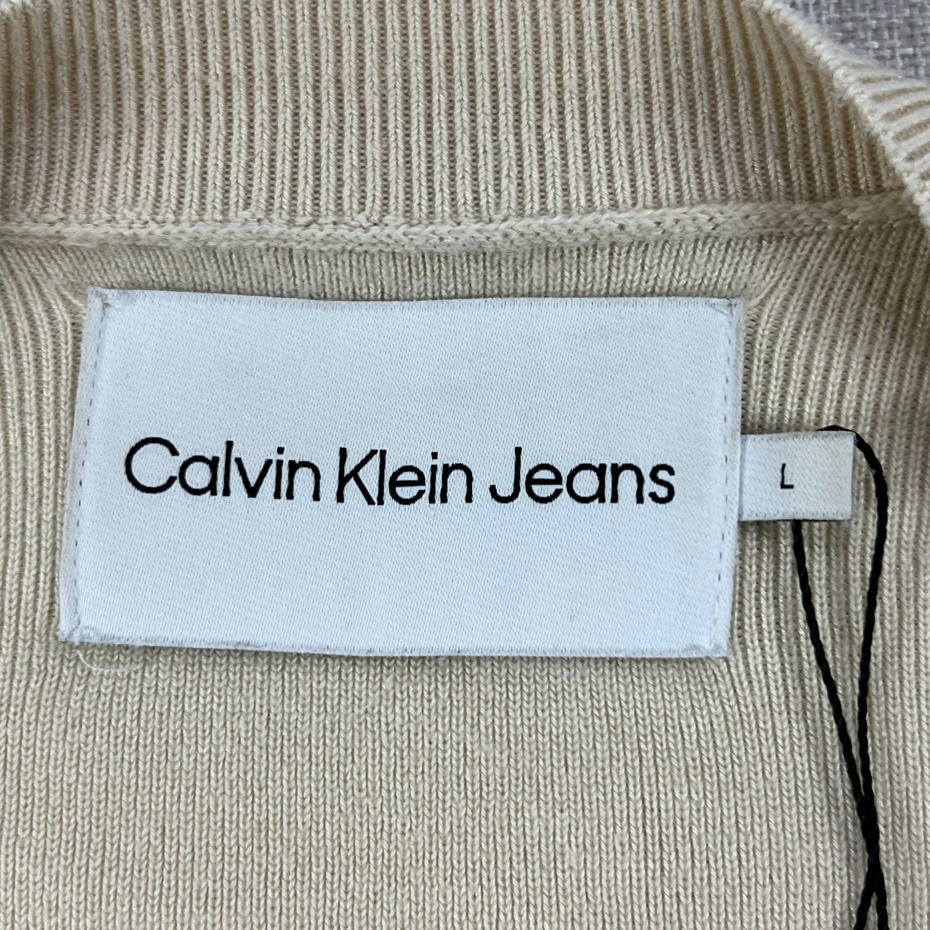 CALVIN KLEIN JEANS WAIST LOGO INTARSIA SWEATER