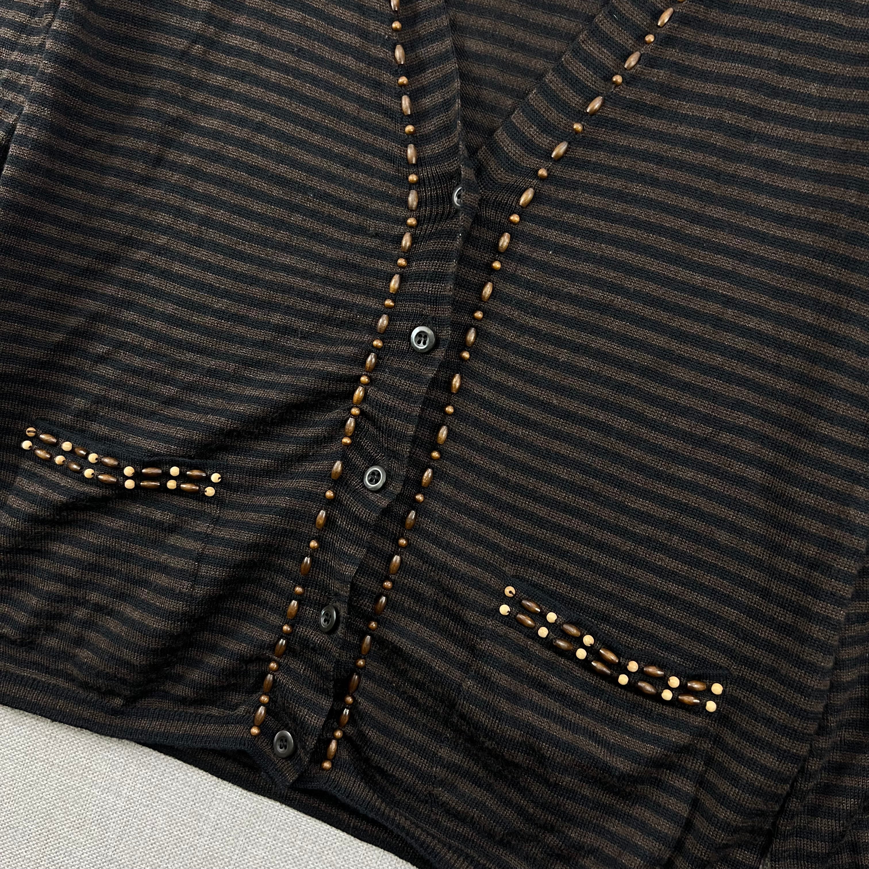 PRADA STRIPED CARDIGAN