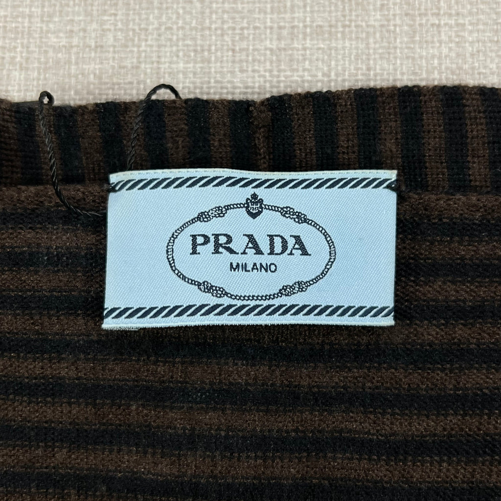 PRADA STRIPED CARDIGAN