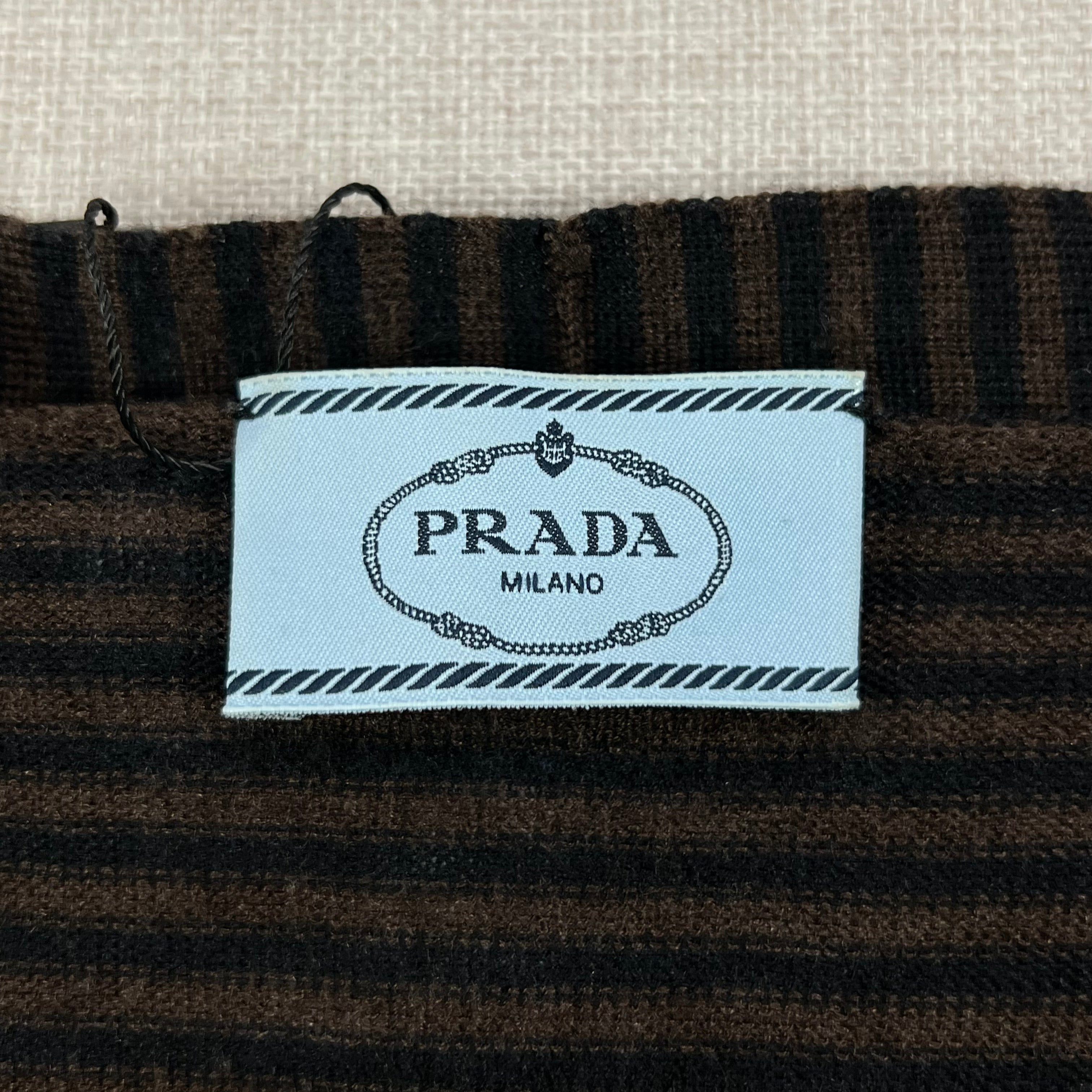 PRADA STRIPED CARDIGAN