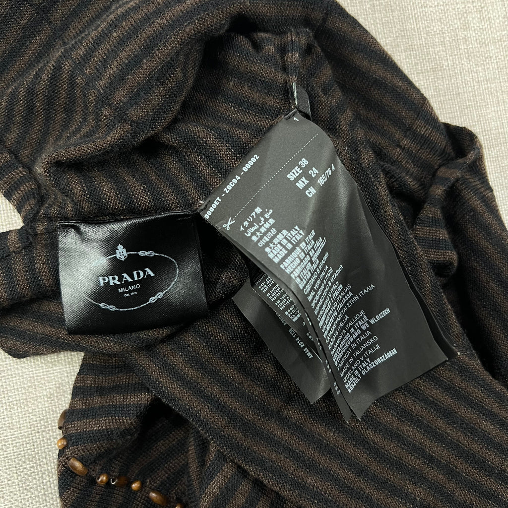 PRADA STRIPED CARDIGAN
