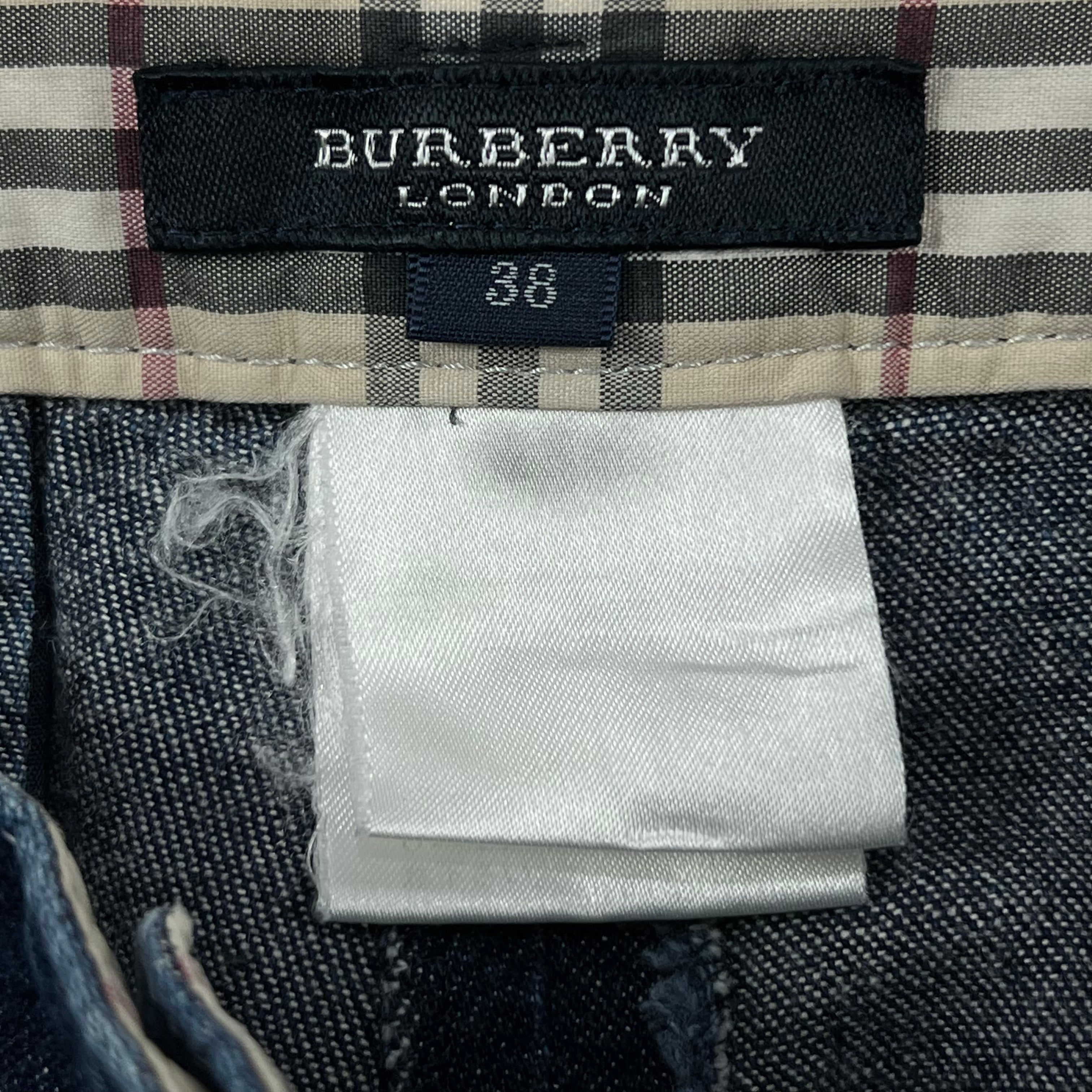 BURBERRY NOVA CHECK CUFF DENIM JEANS