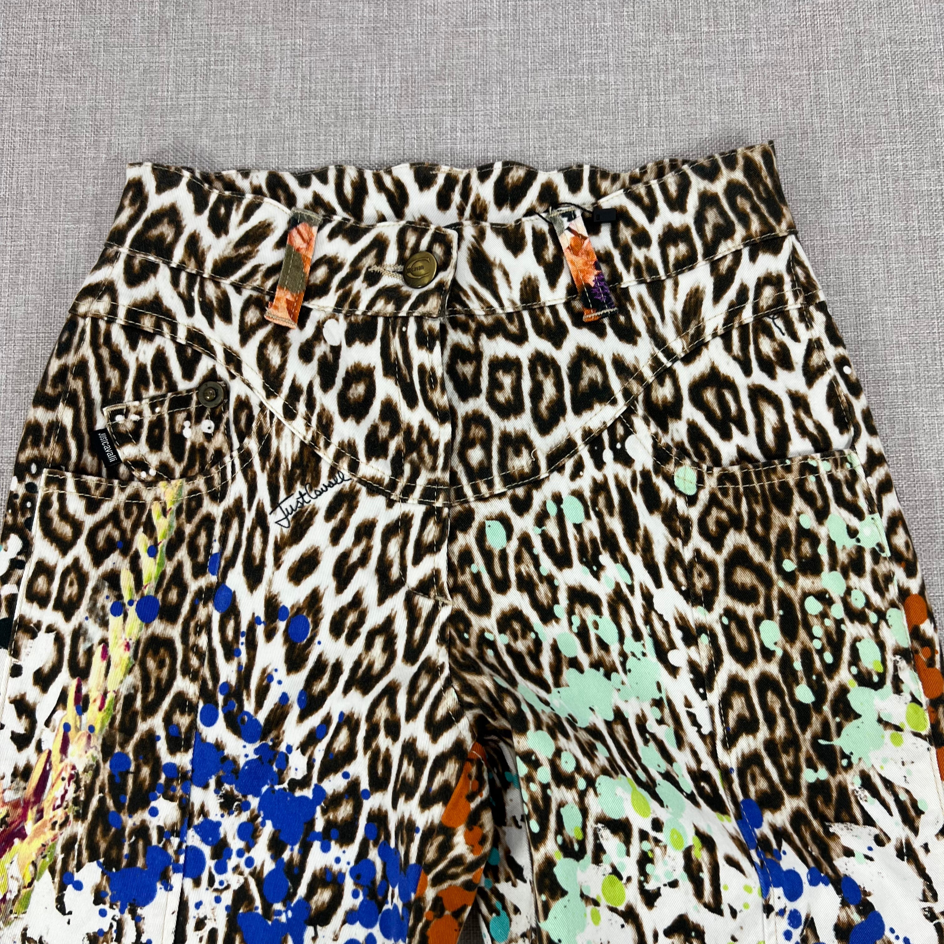 JUST CAVALLI ABSTRACT PAINT PANTS