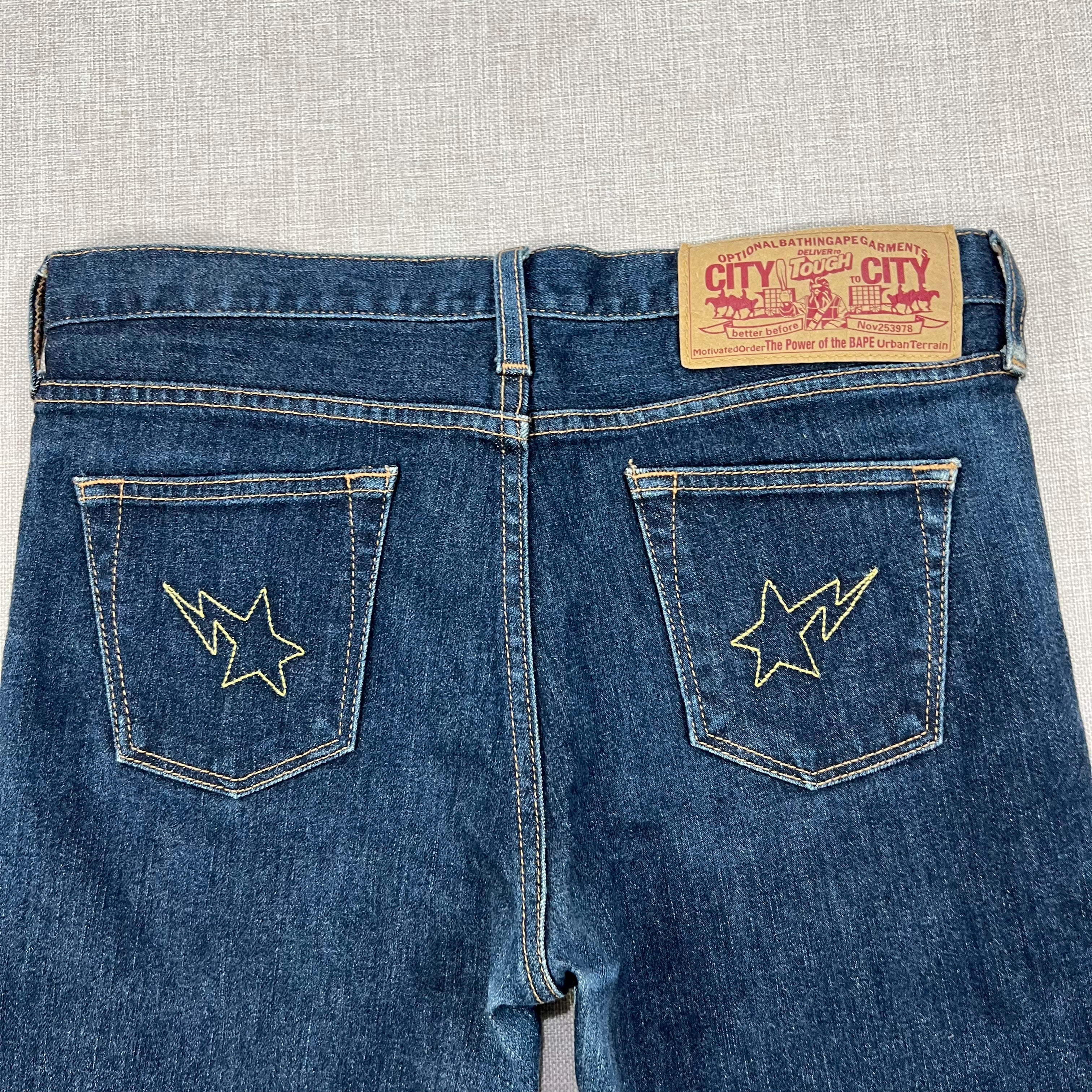 BAPE "BAPESTA" STAR JEANS