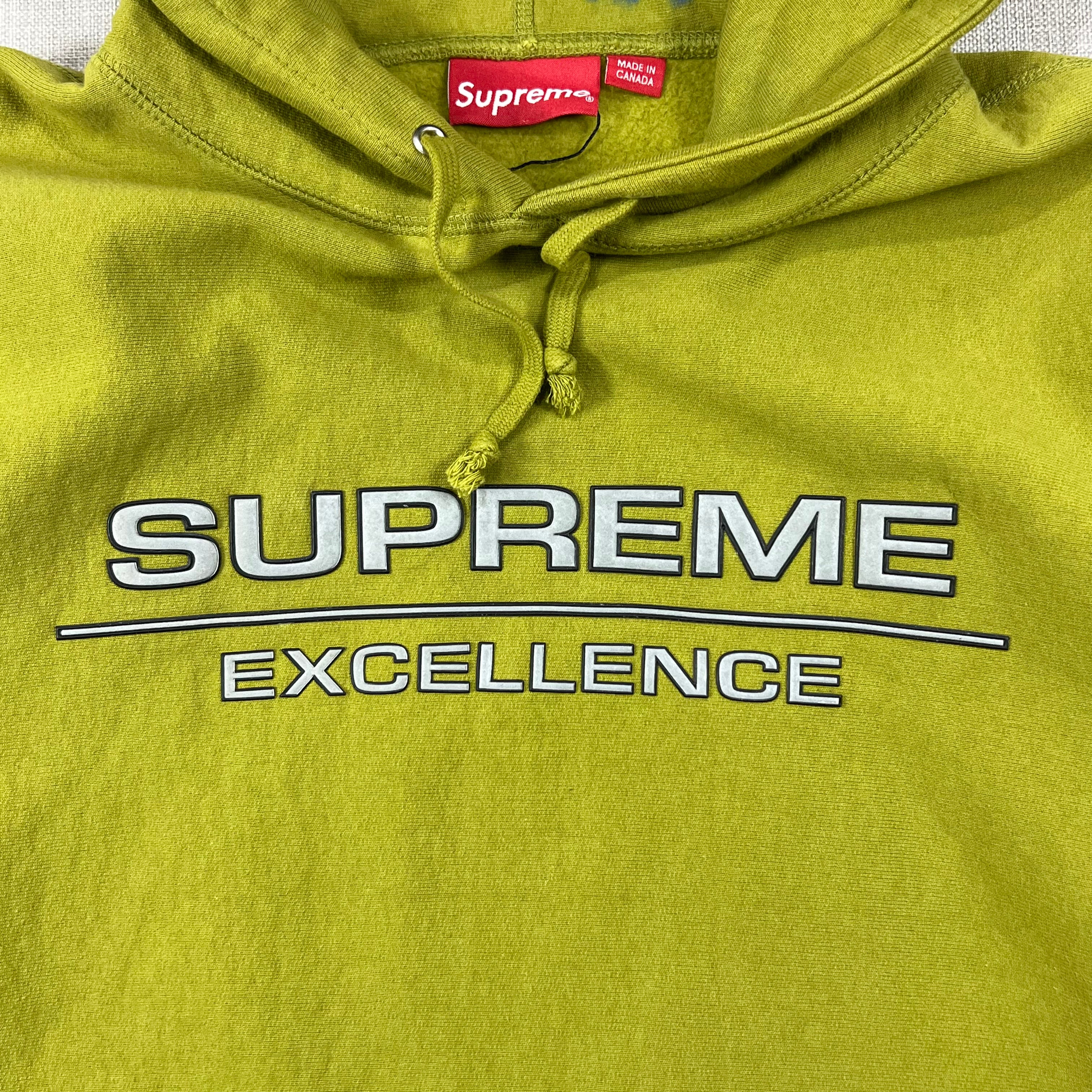 SUPREME REFLECTIVE EXCELLENCE HOODIE MOSS GREEN