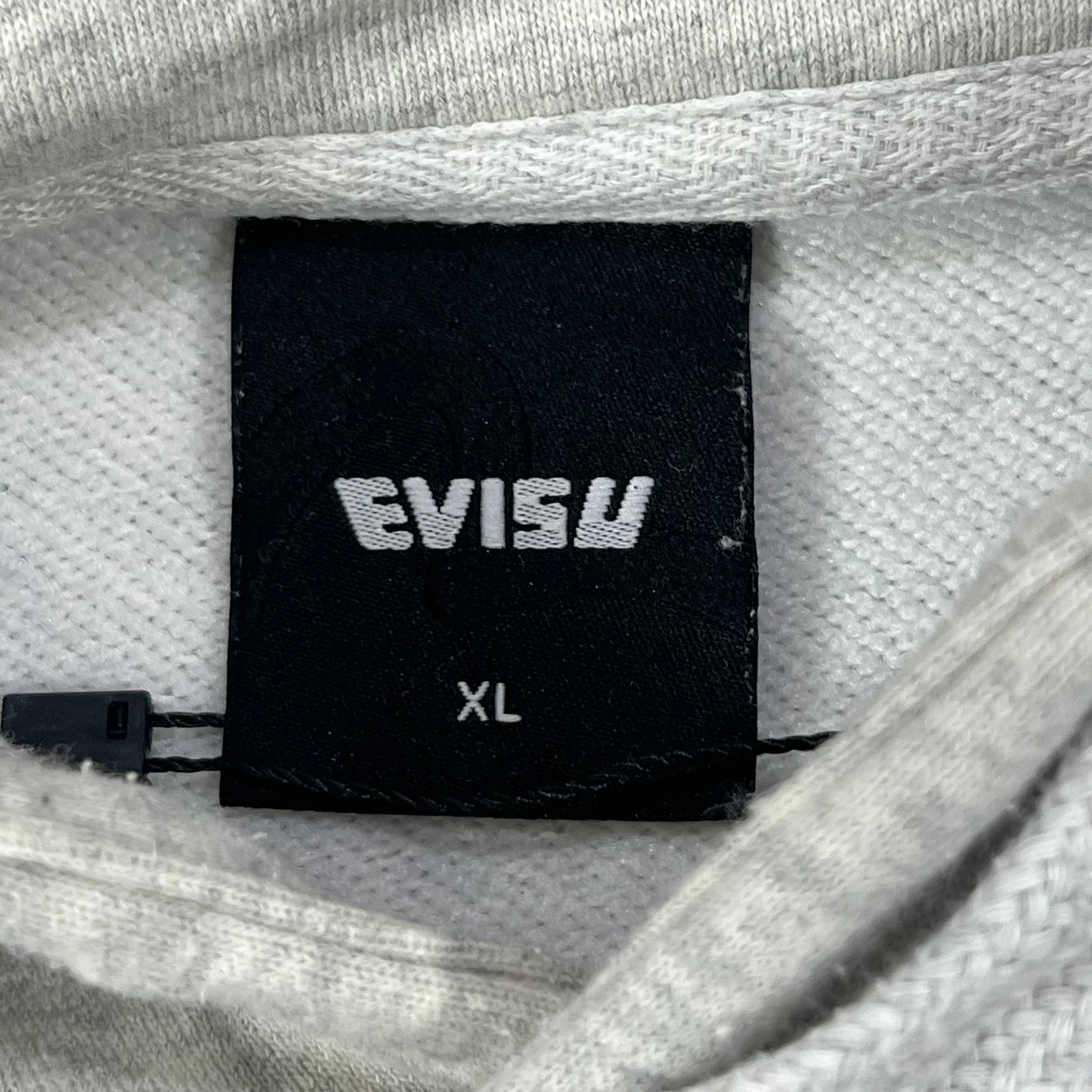 EVISU GREY MARL HOODIE