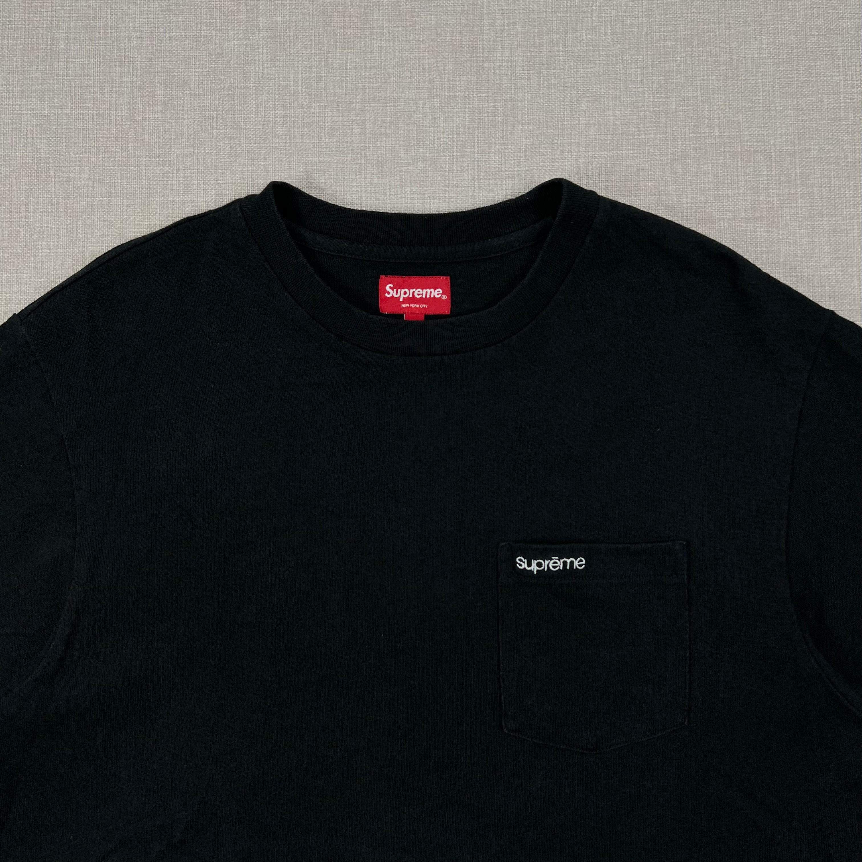 BLACK SUPREME S/S POCKET TEE