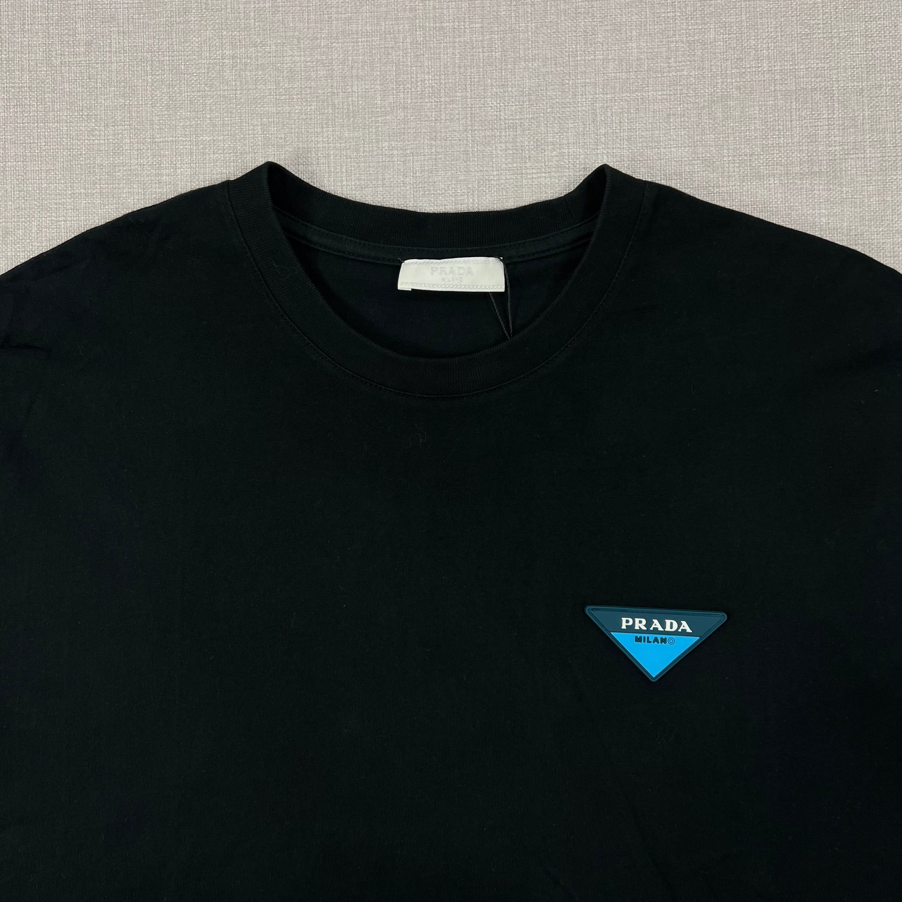 PRADA BLACK COTTON TEE