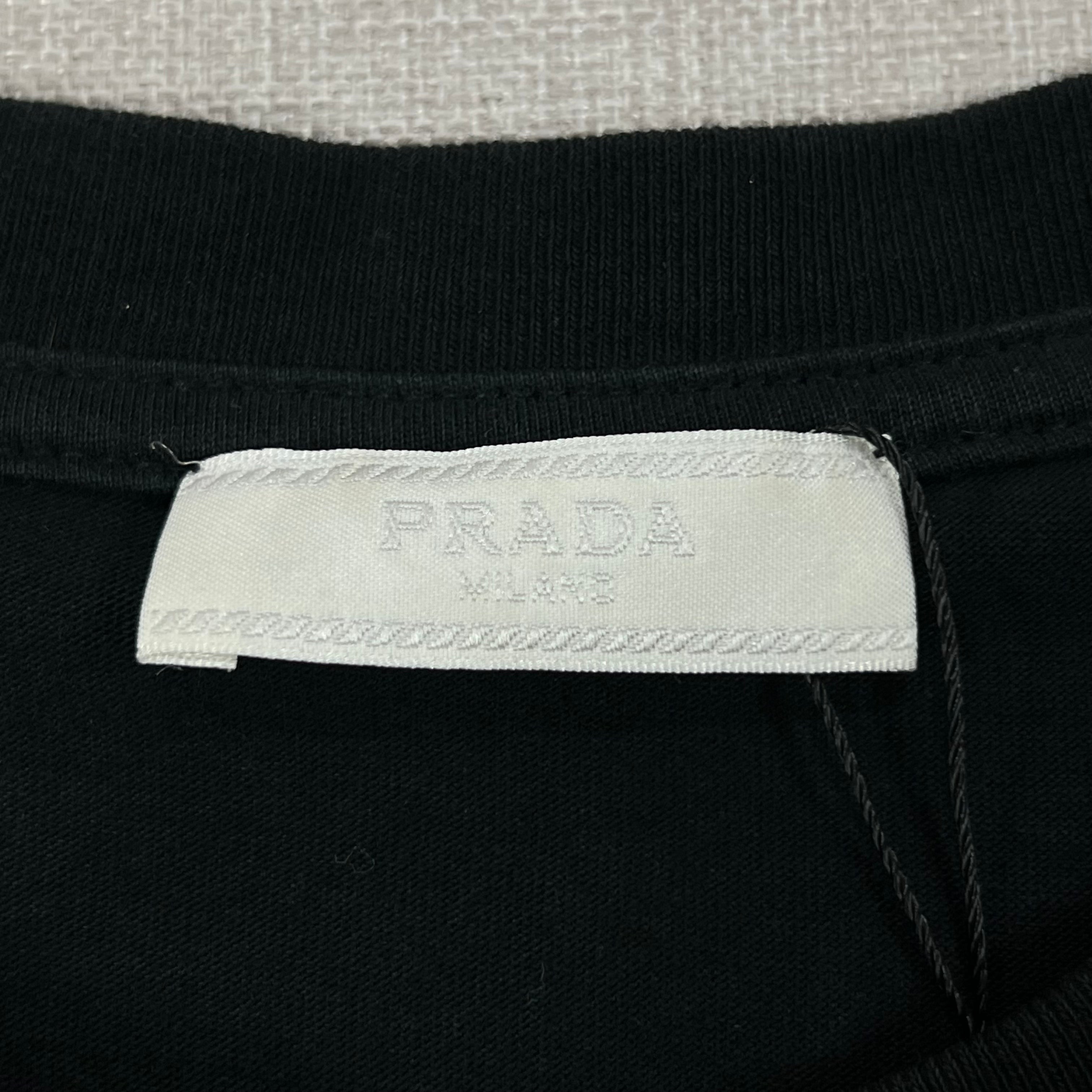 PRADA BLACK COTTON TEE