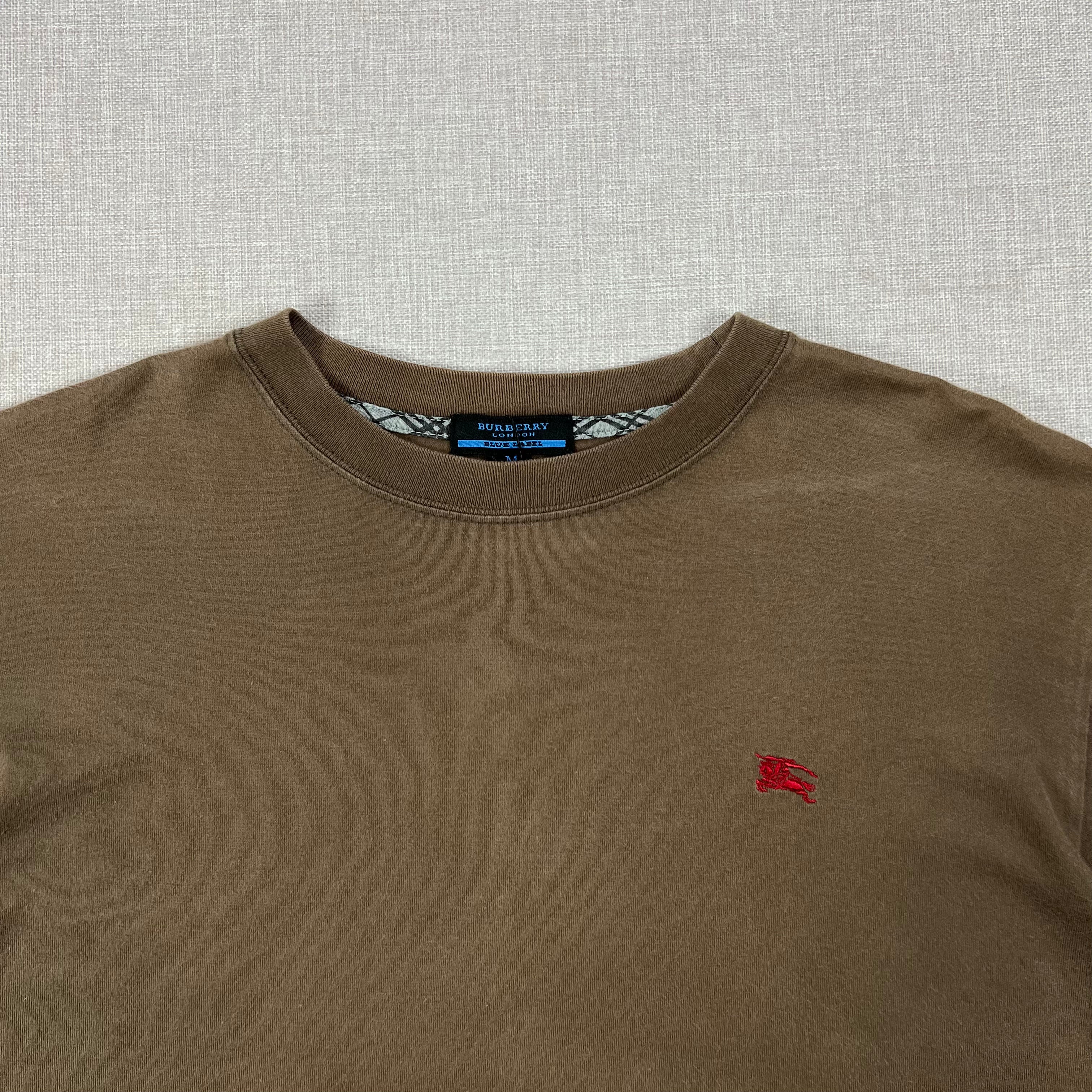 BURBERRY CHECK PIPING COTTON TEE