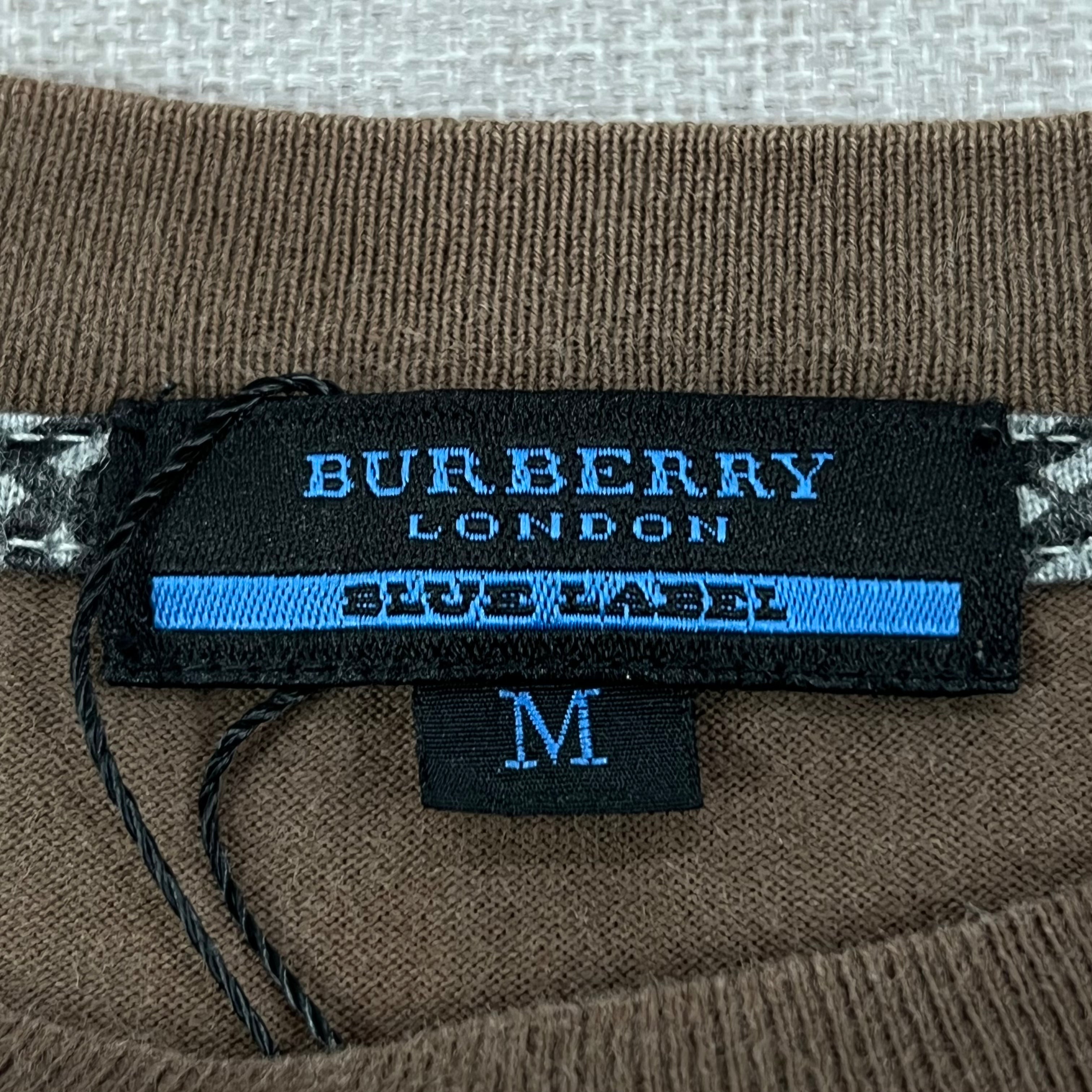 BURBERRY CHECK PIPING COTTON TEE