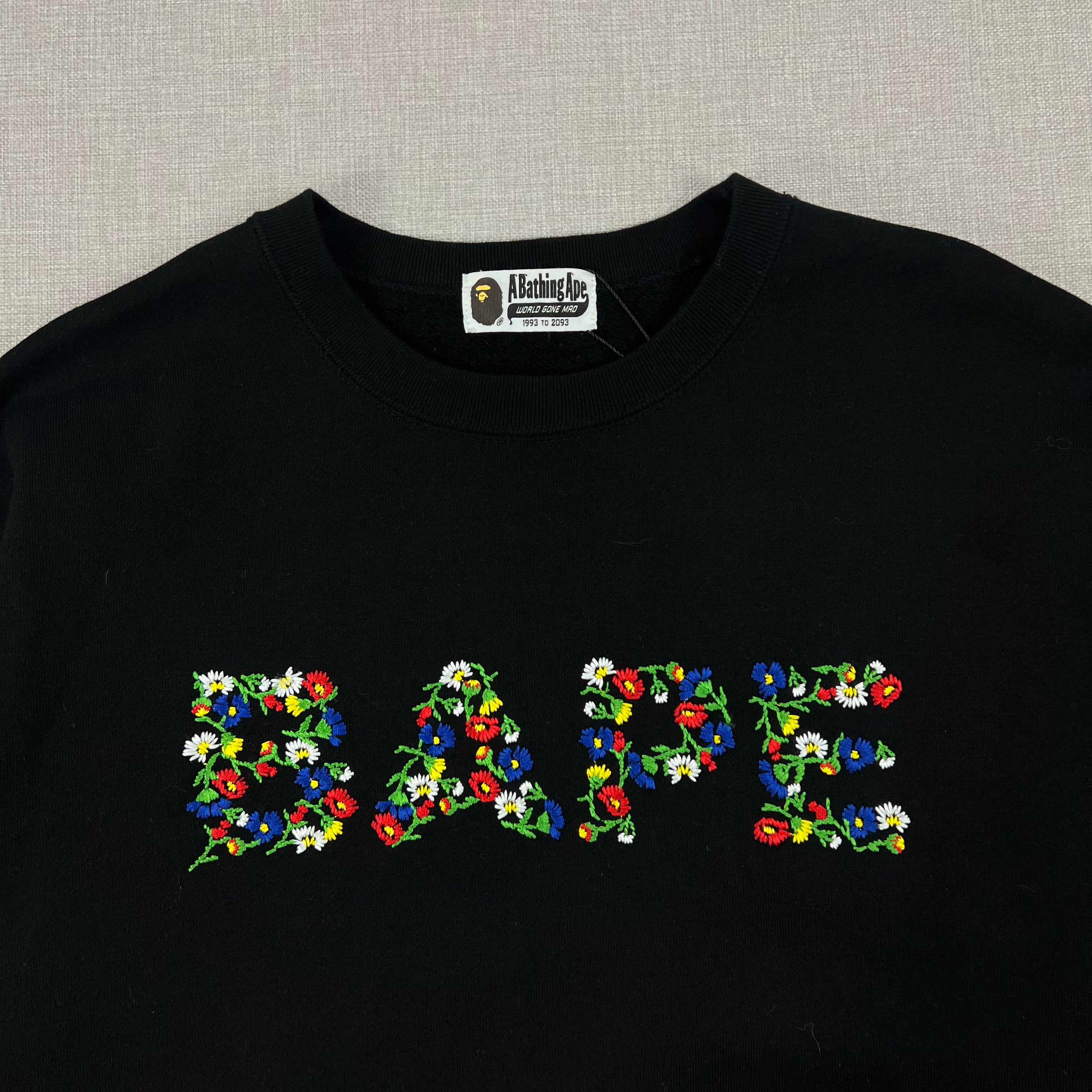 BAPE SPEEL OUT FLORAL CREWNECK SWEATSHIRT
