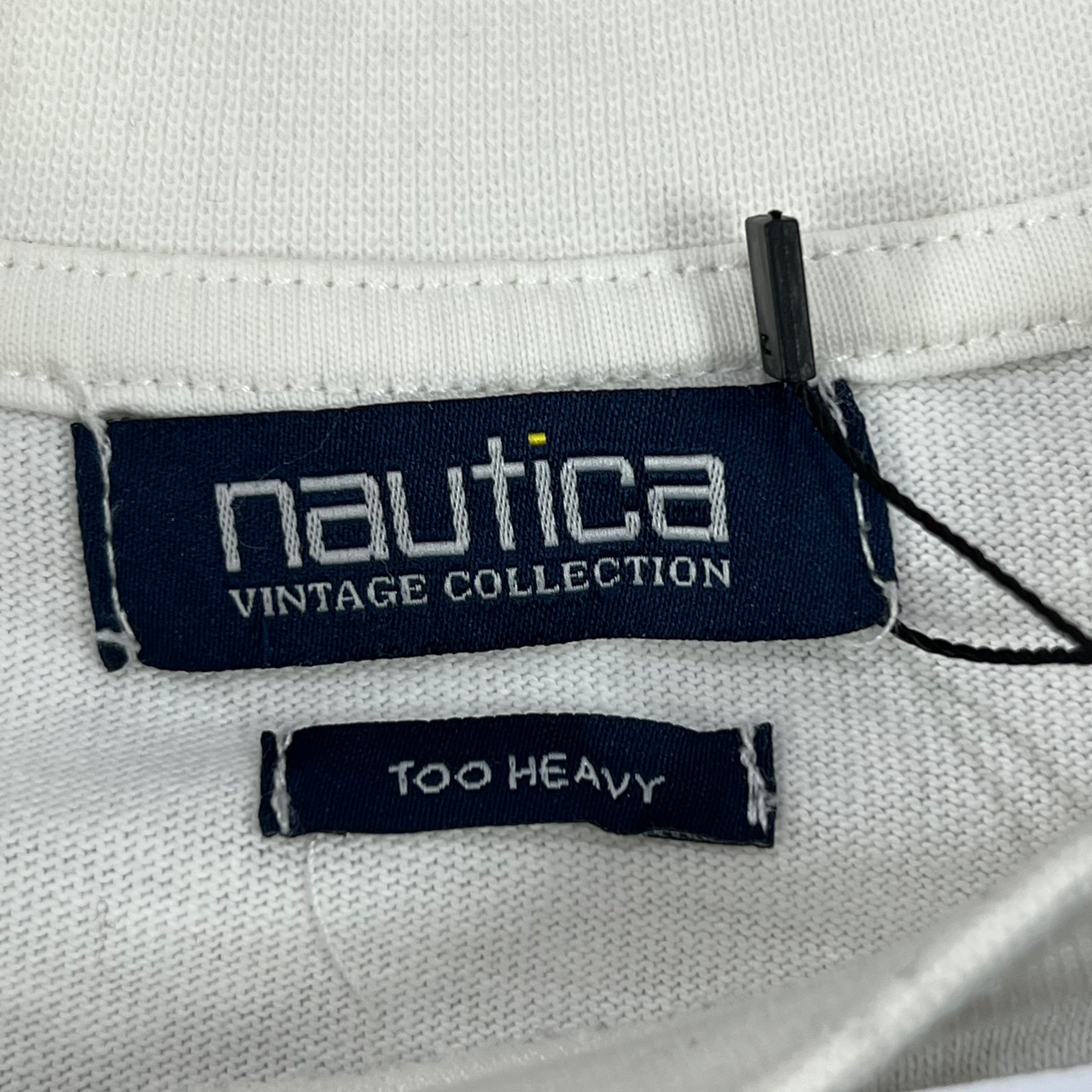 NAUTICA JAPAN "TOO HEAVY" ARCH LOGO TEE
