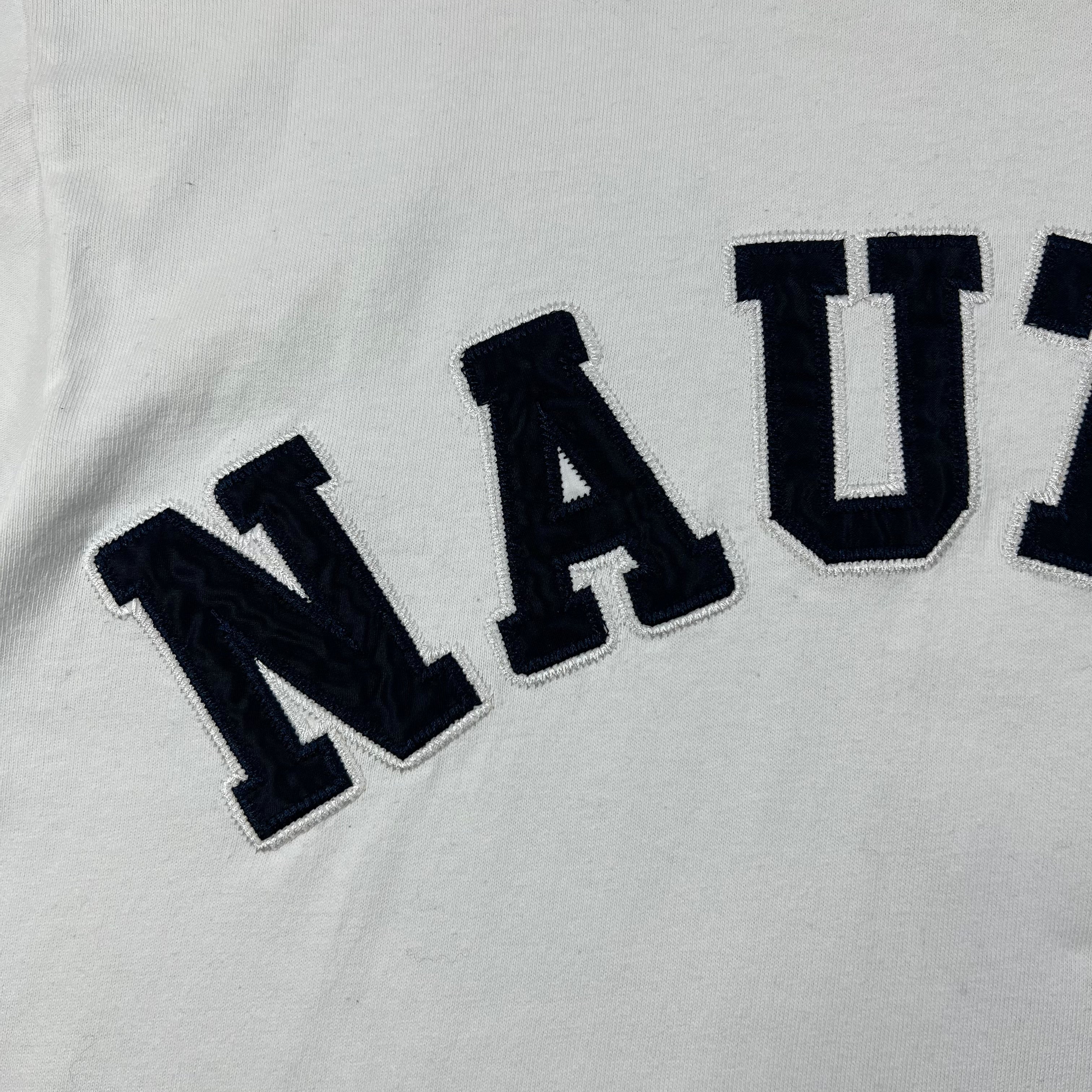 NAUTICA JAPAN "TOO HEAVY" ARCH LOGO TEE