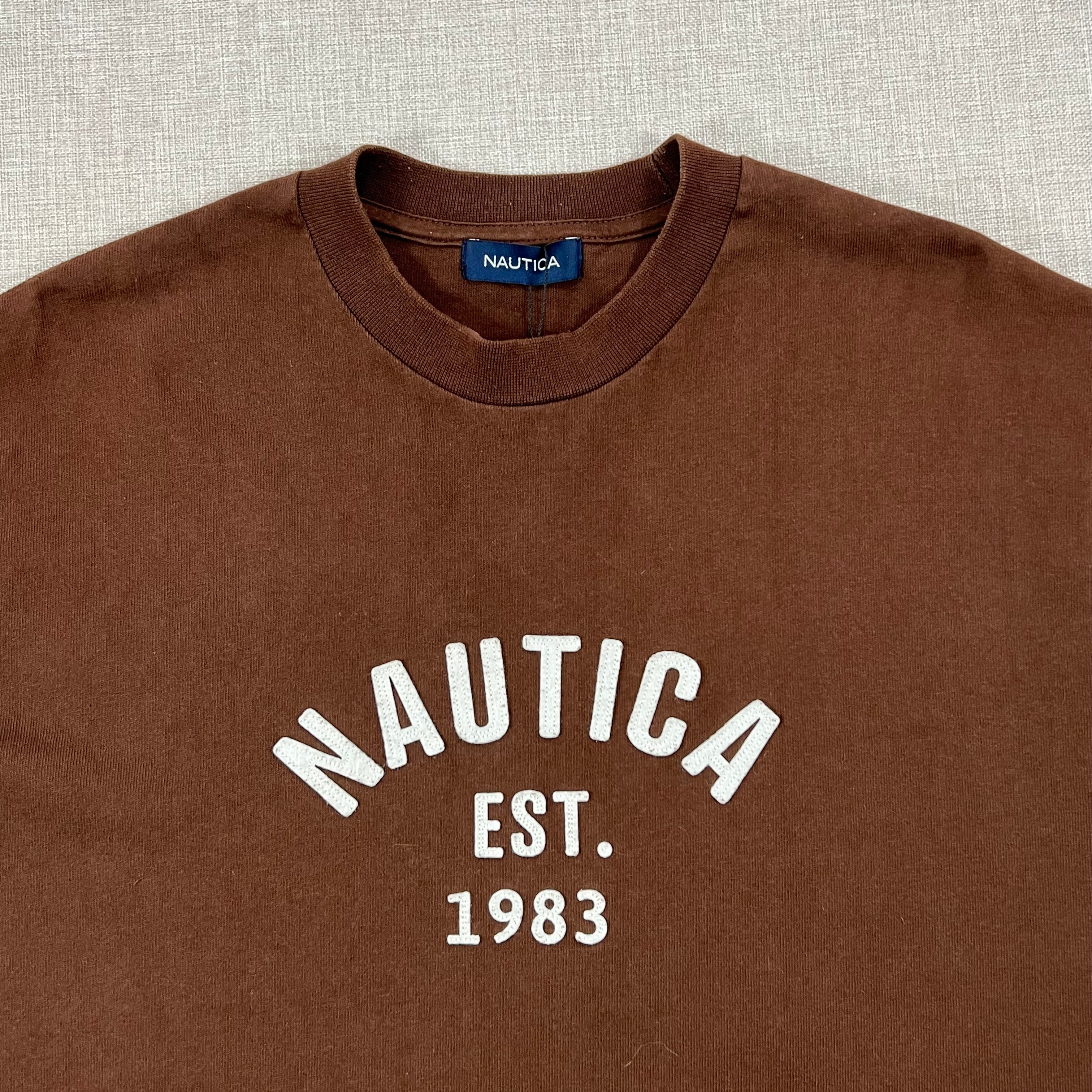 NAUTICA JAPAN FELT ARCH  LOGO TEE