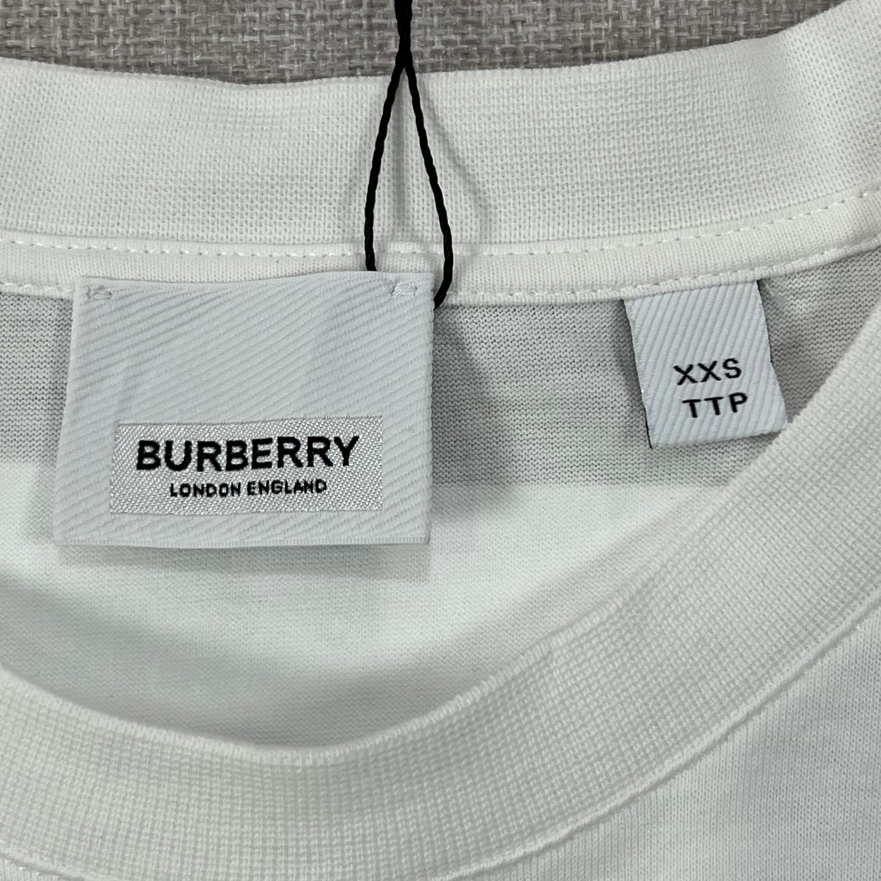BURBERRY "MY CROWN" WHITE TEE