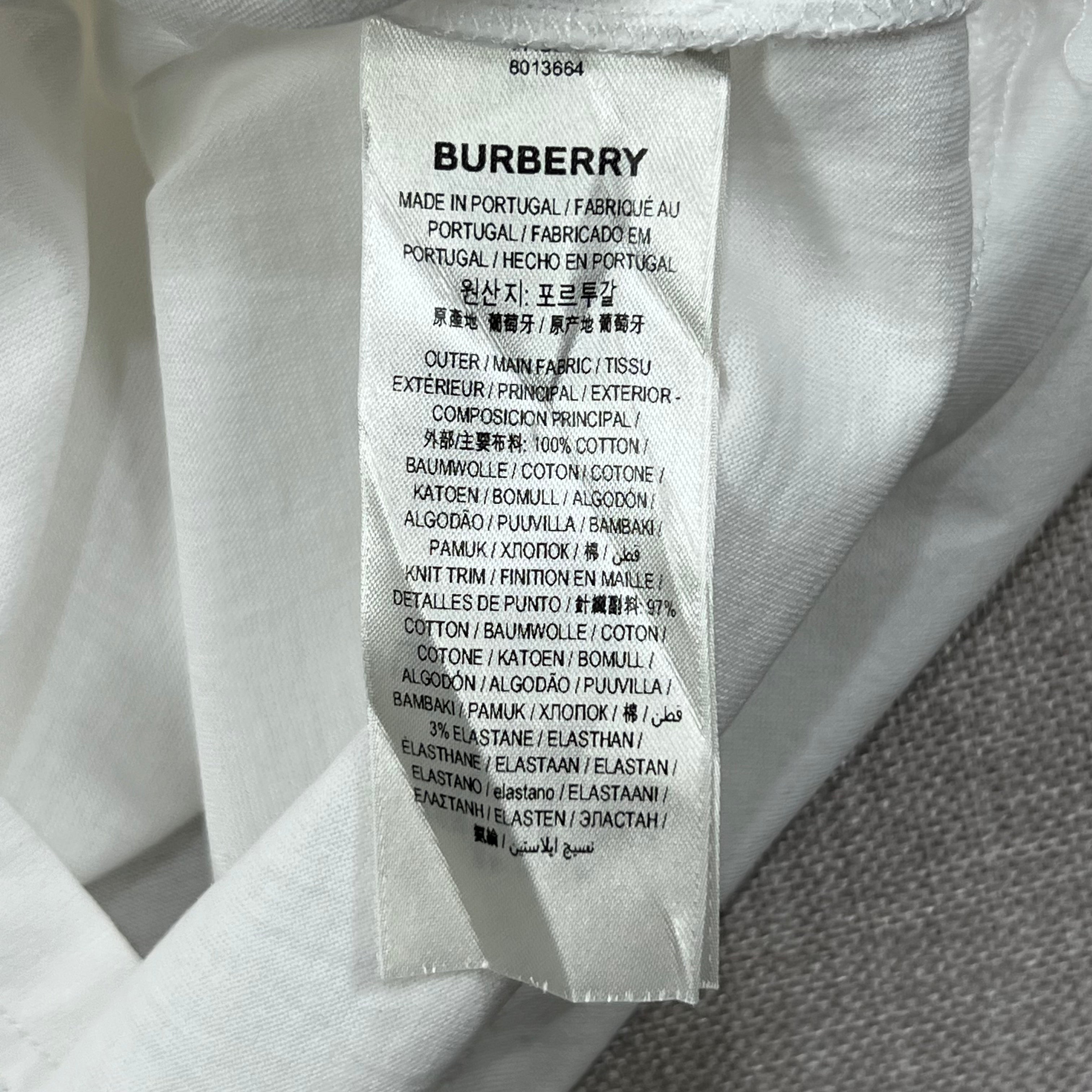 BURBERRY "MY CROWN" WHITE TEE