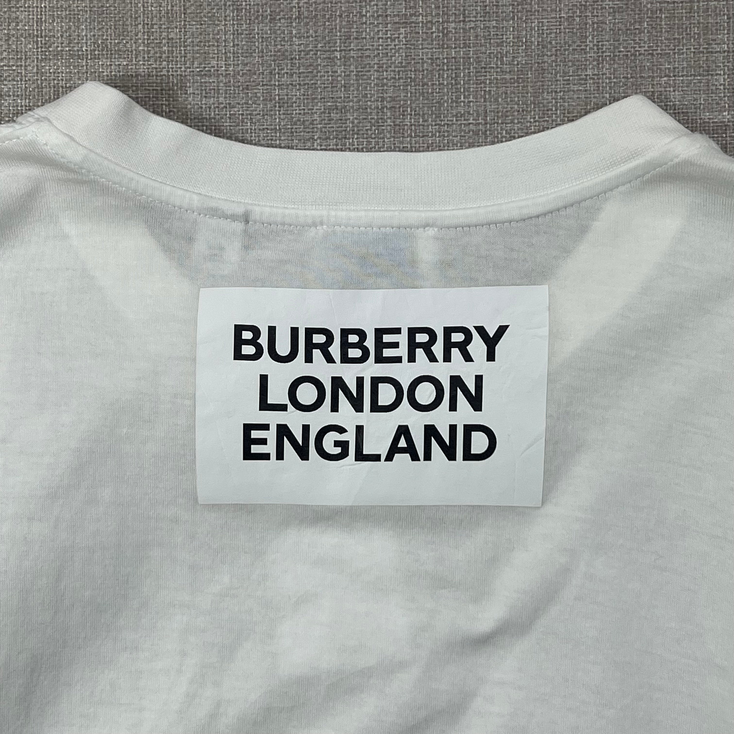 BURBERRY "MY CROWN" WHITE TEE